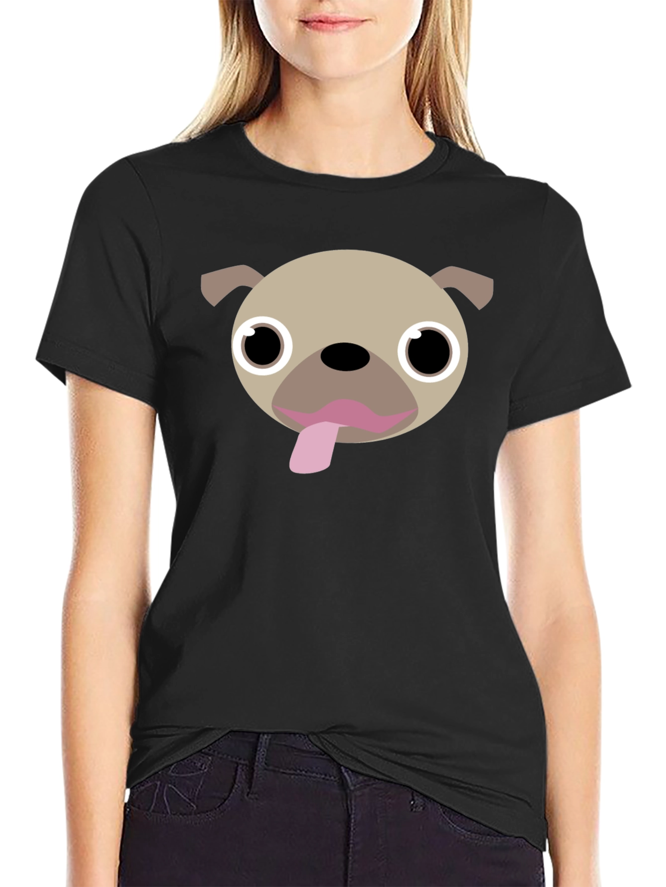 Pug Face Graphic Tee - Fun Dog Lover T-Shirt