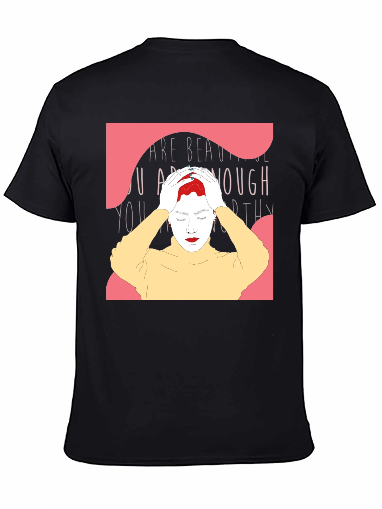 You Are Enough T-Shirt - Black Graphic Tee