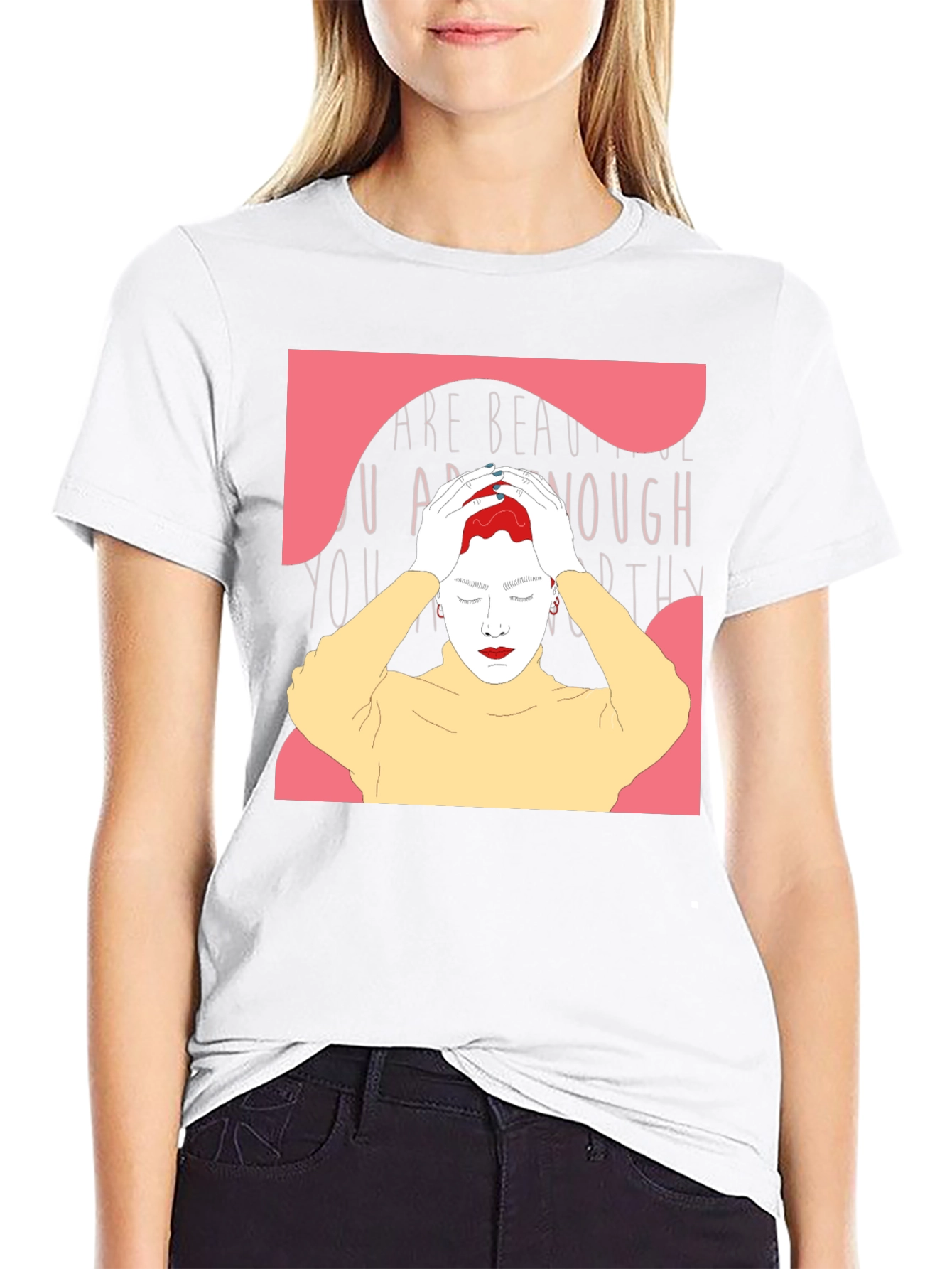 You Are Enough T-Shirt - Black Graphic Tee