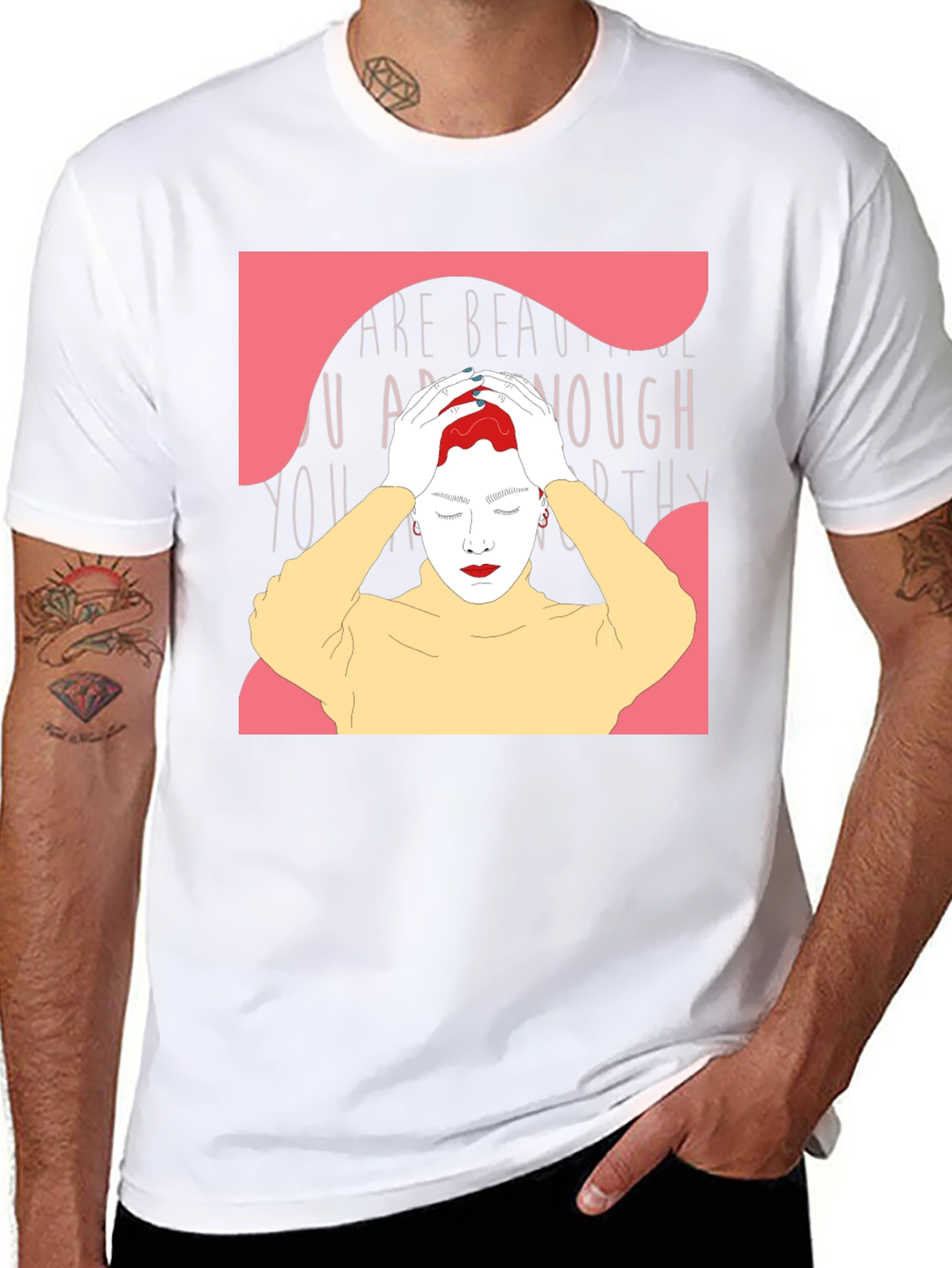 You Are Enough T-Shirt - Black Graphic Tee