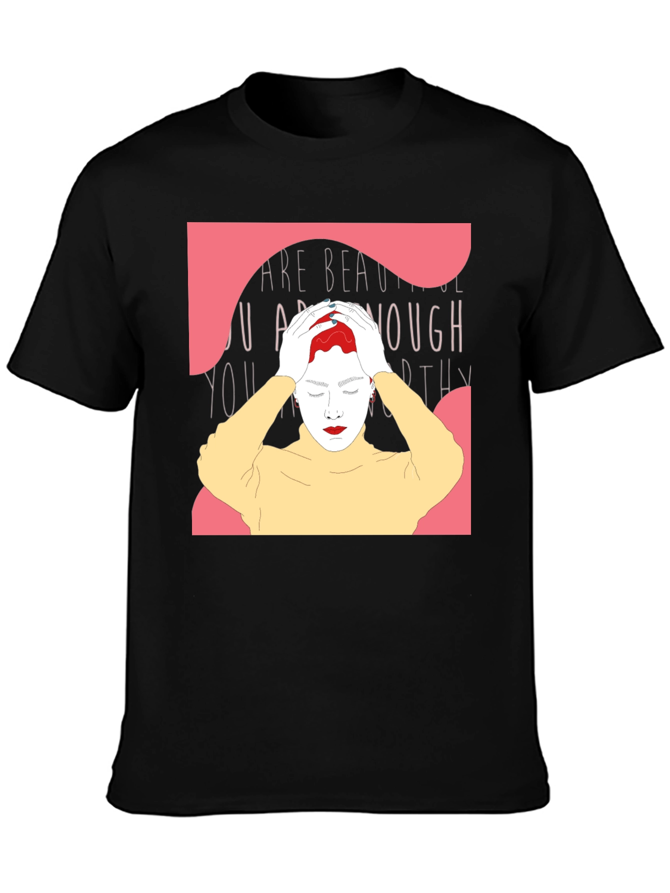 You Are Enough T-Shirt - Black Graphic Tee