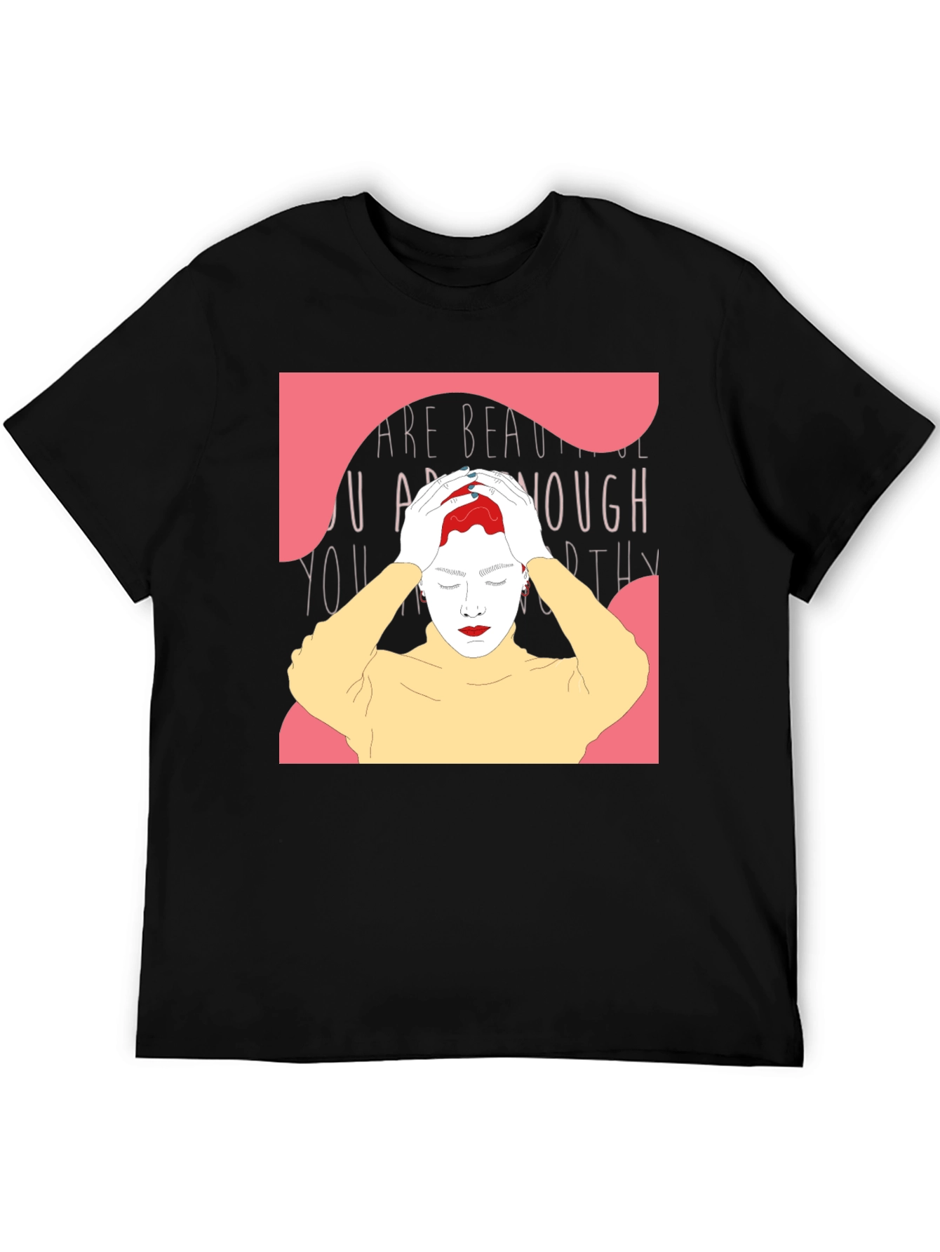 You Are Enough T-Shirt - Black Graphic Tee