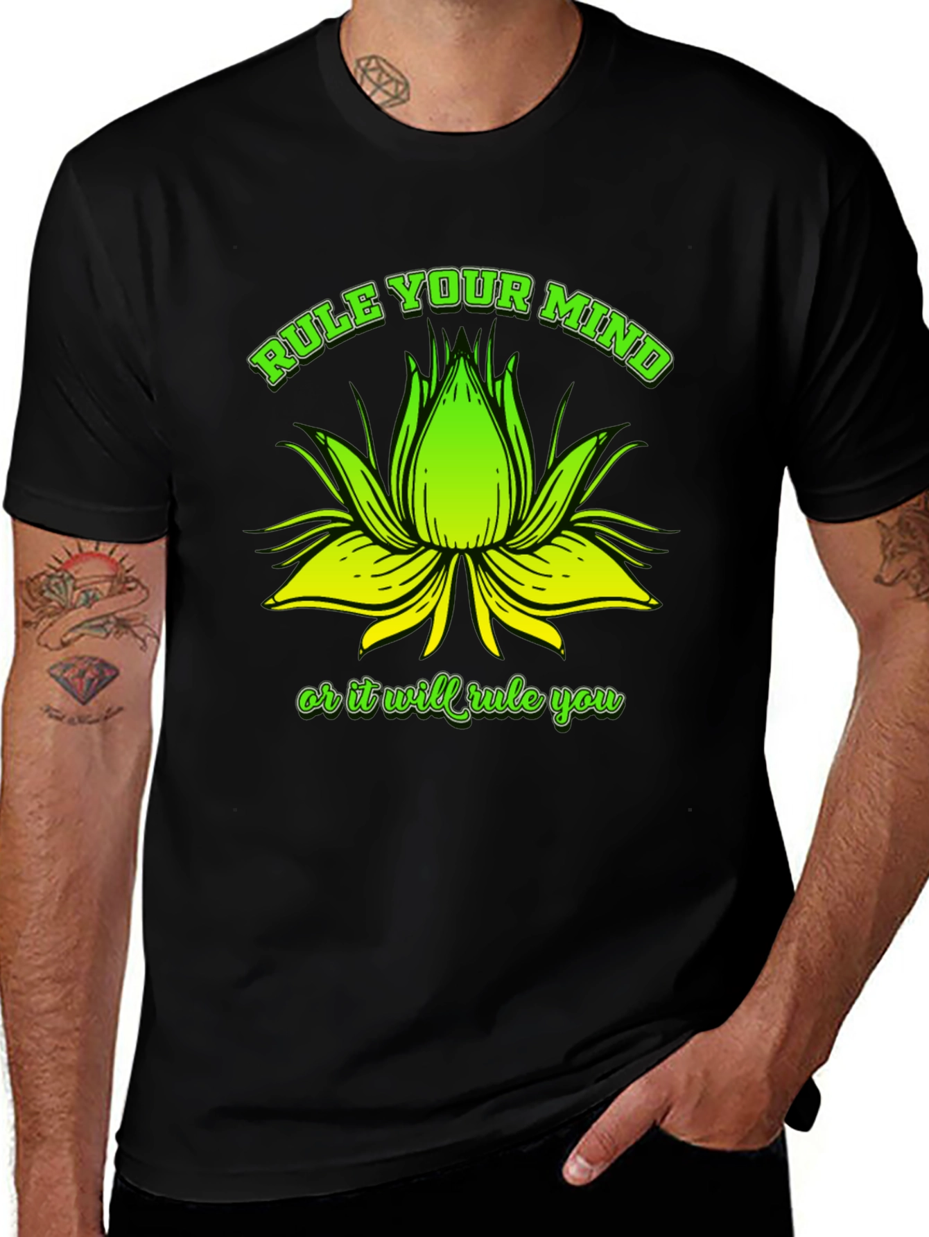 Rule Your Mind Black Graphic Tee