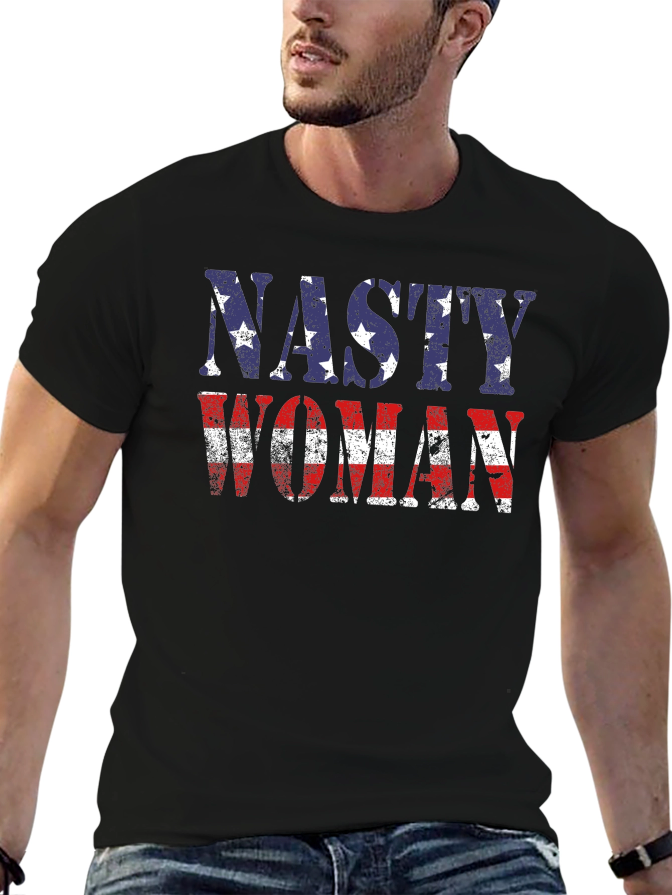 Nasty Woman USA Flag T-Shirt