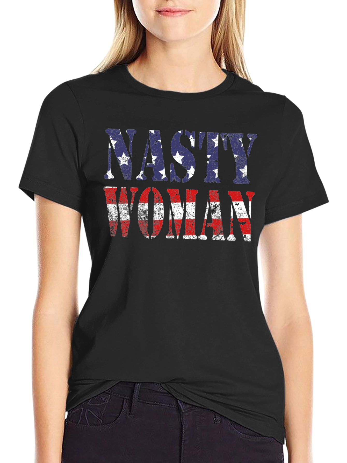 Nasty Woman USA Flag T-Shirt