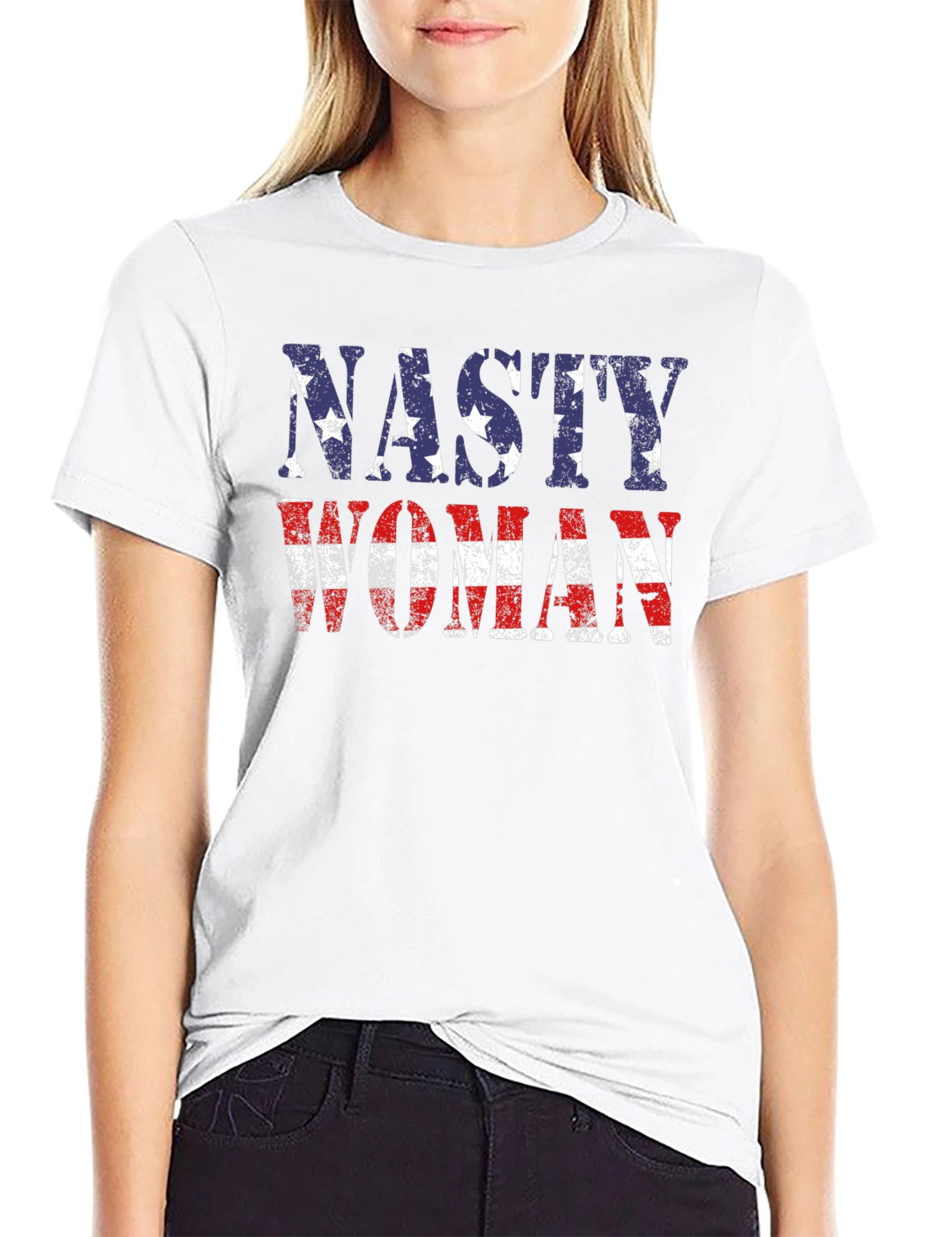 Nasty Woman USA Flag T-Shirt