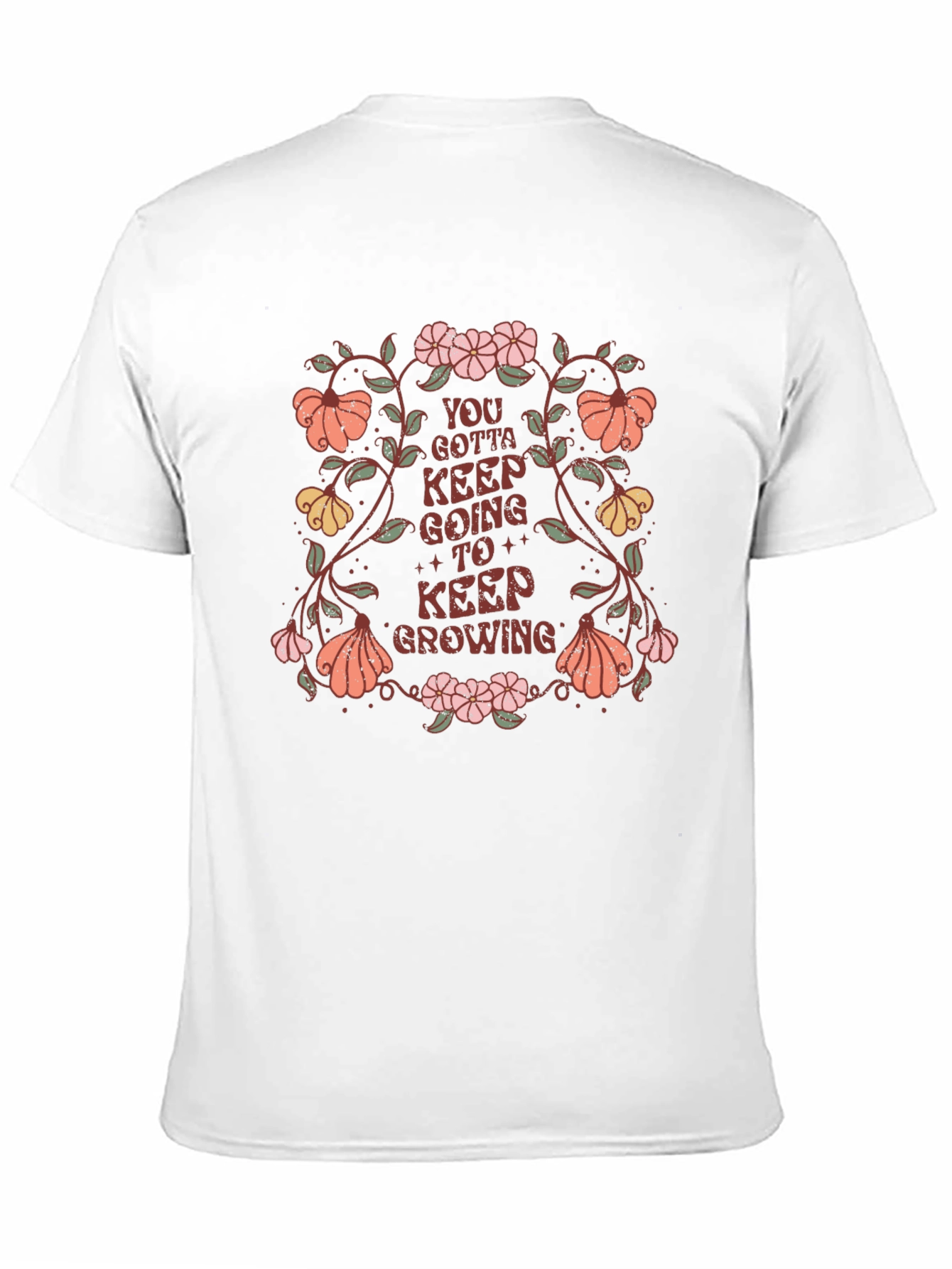 Floral Graphic Tee - Keep Growing Shirt