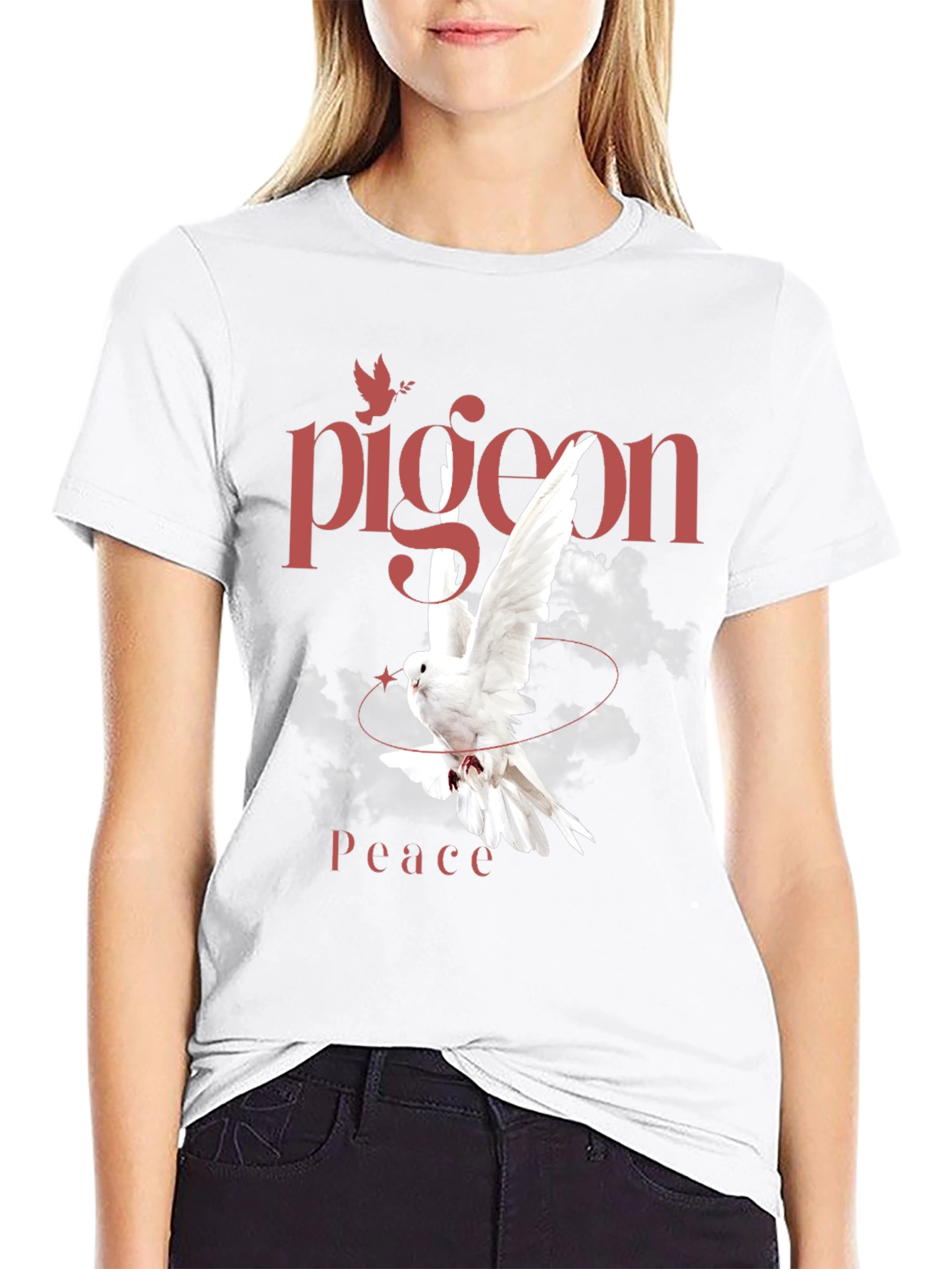 Pigeon Peace Graphic T-Shirt