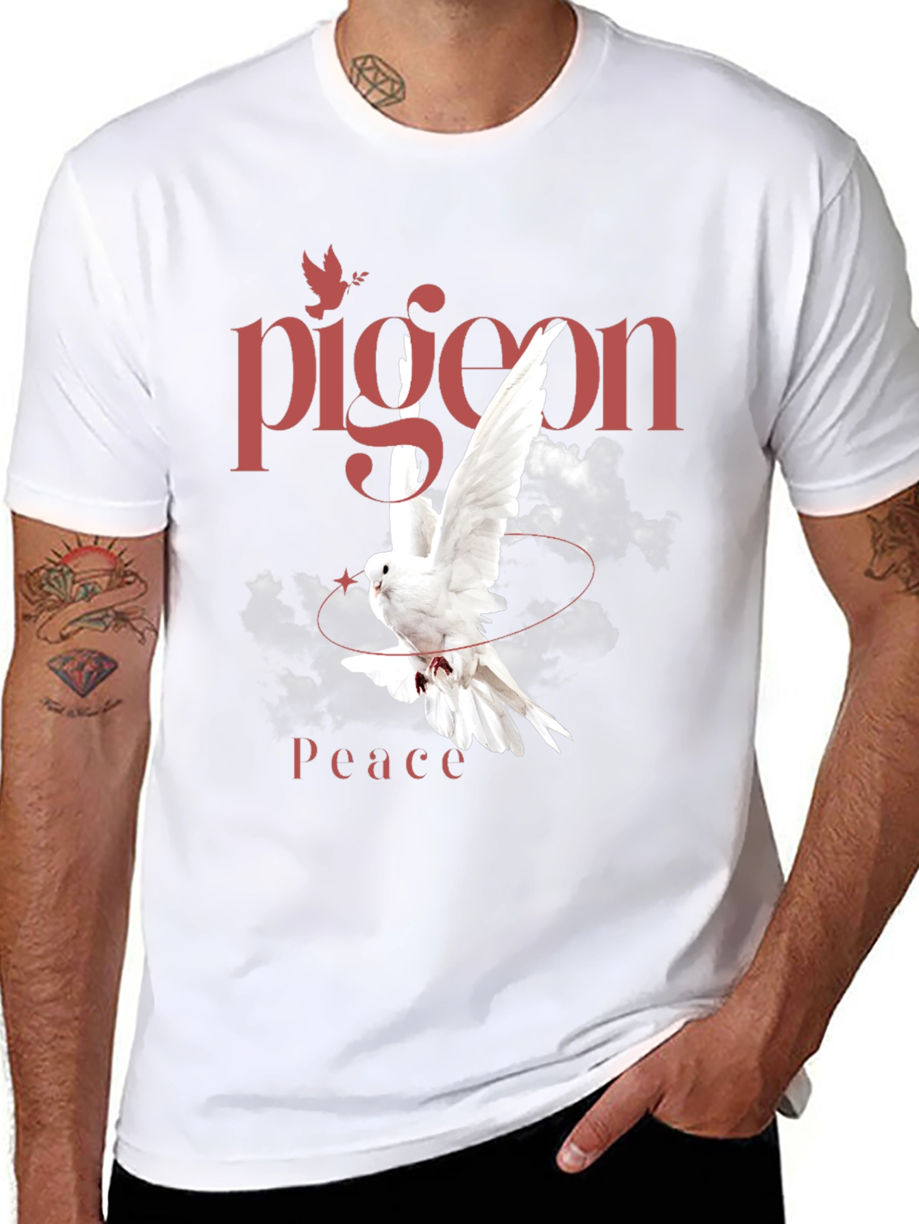 Pigeon Peace Graphic T-Shirt