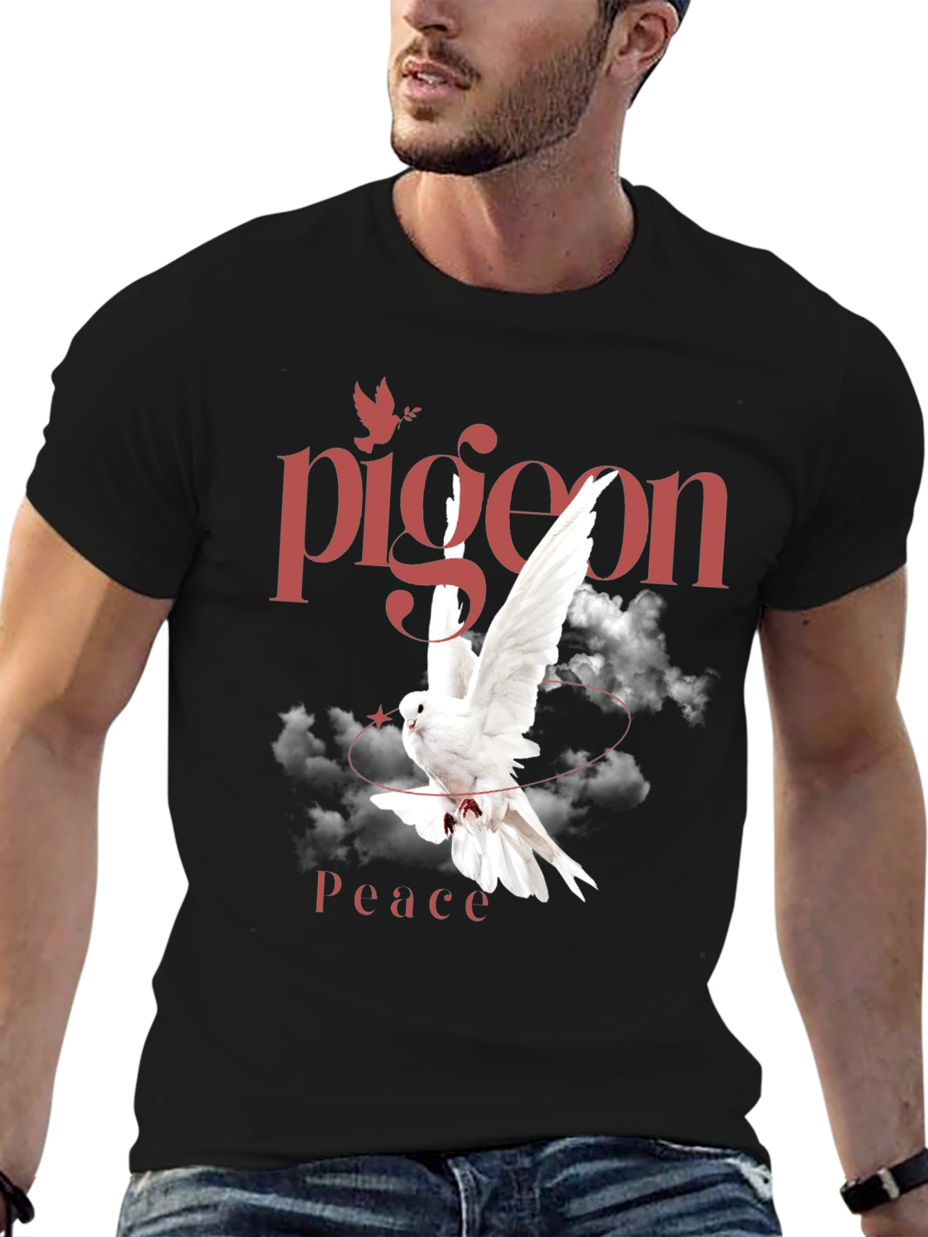 Pigeon Peace Graphic T-Shirt