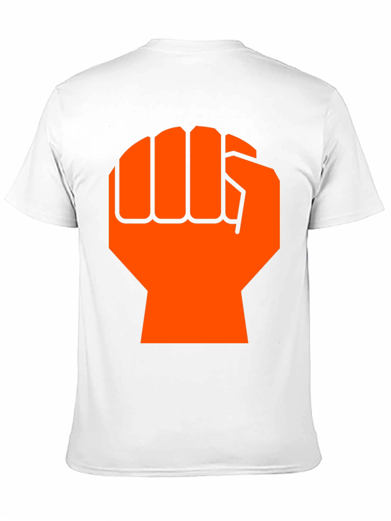 Orange Fist Graphic Black T-Shirt