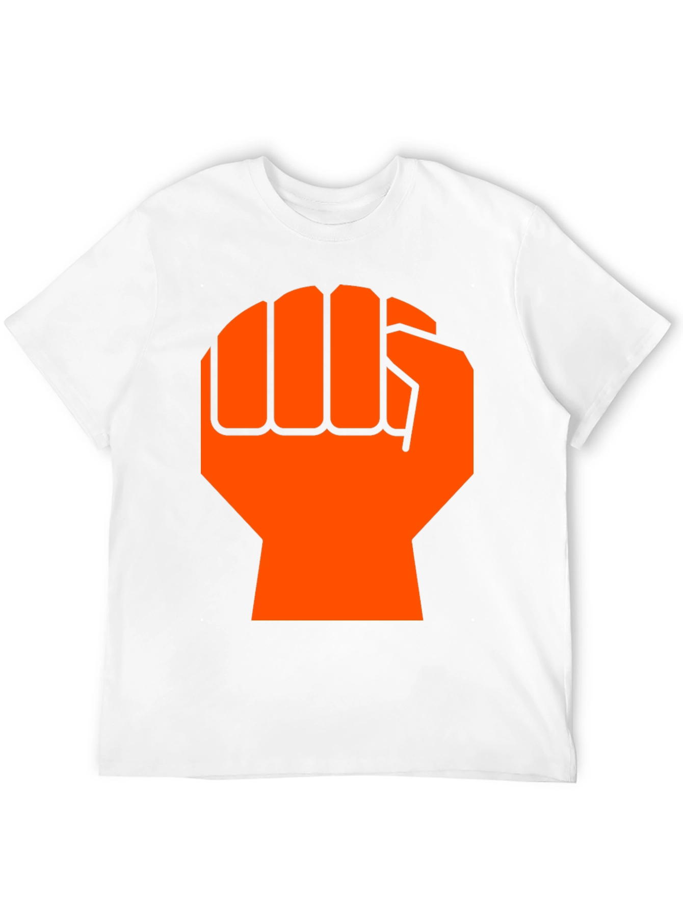 Orange Fist Graphic Black T-Shirt