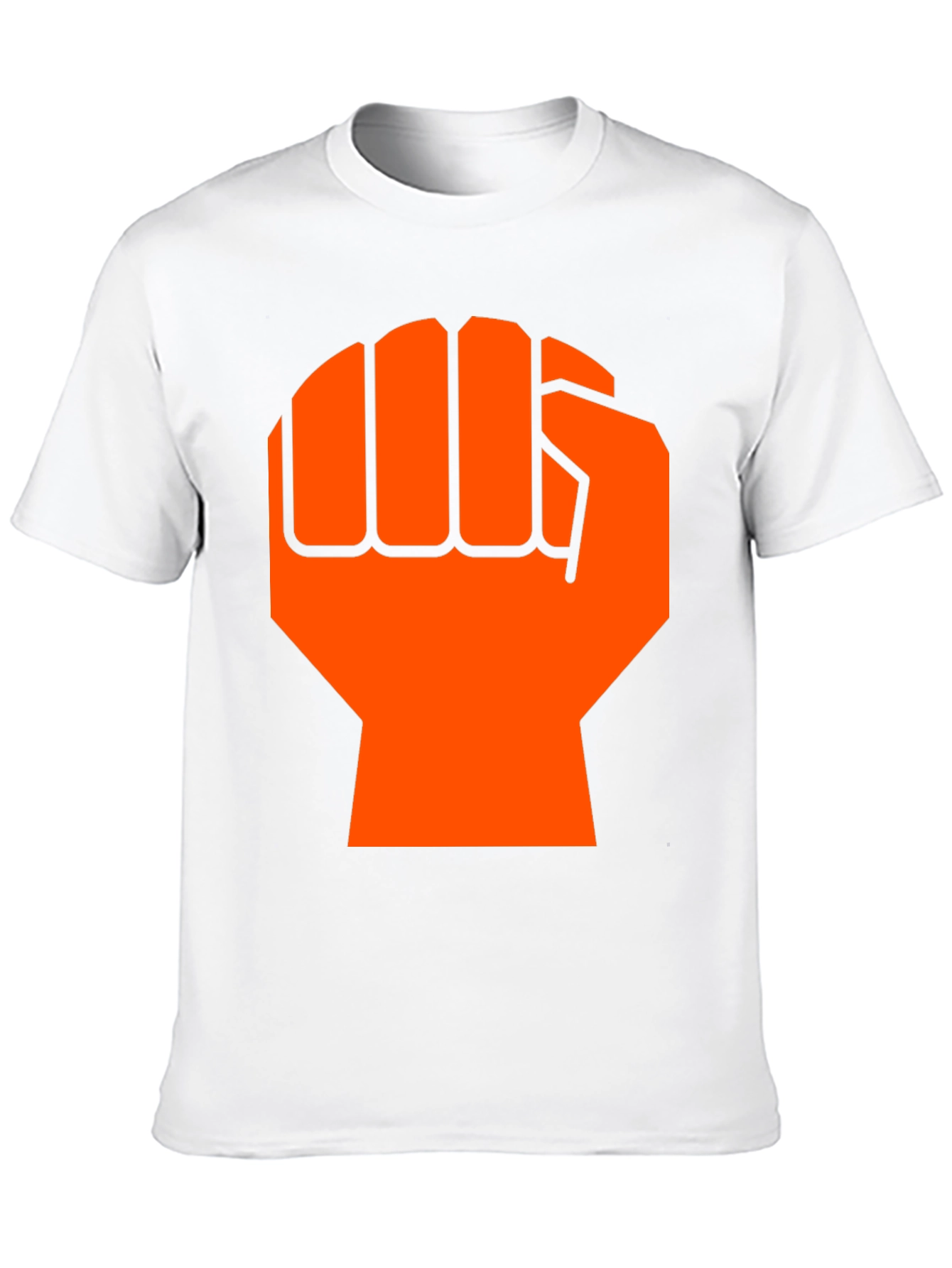 Orange Fist Graphic Black T-Shirt