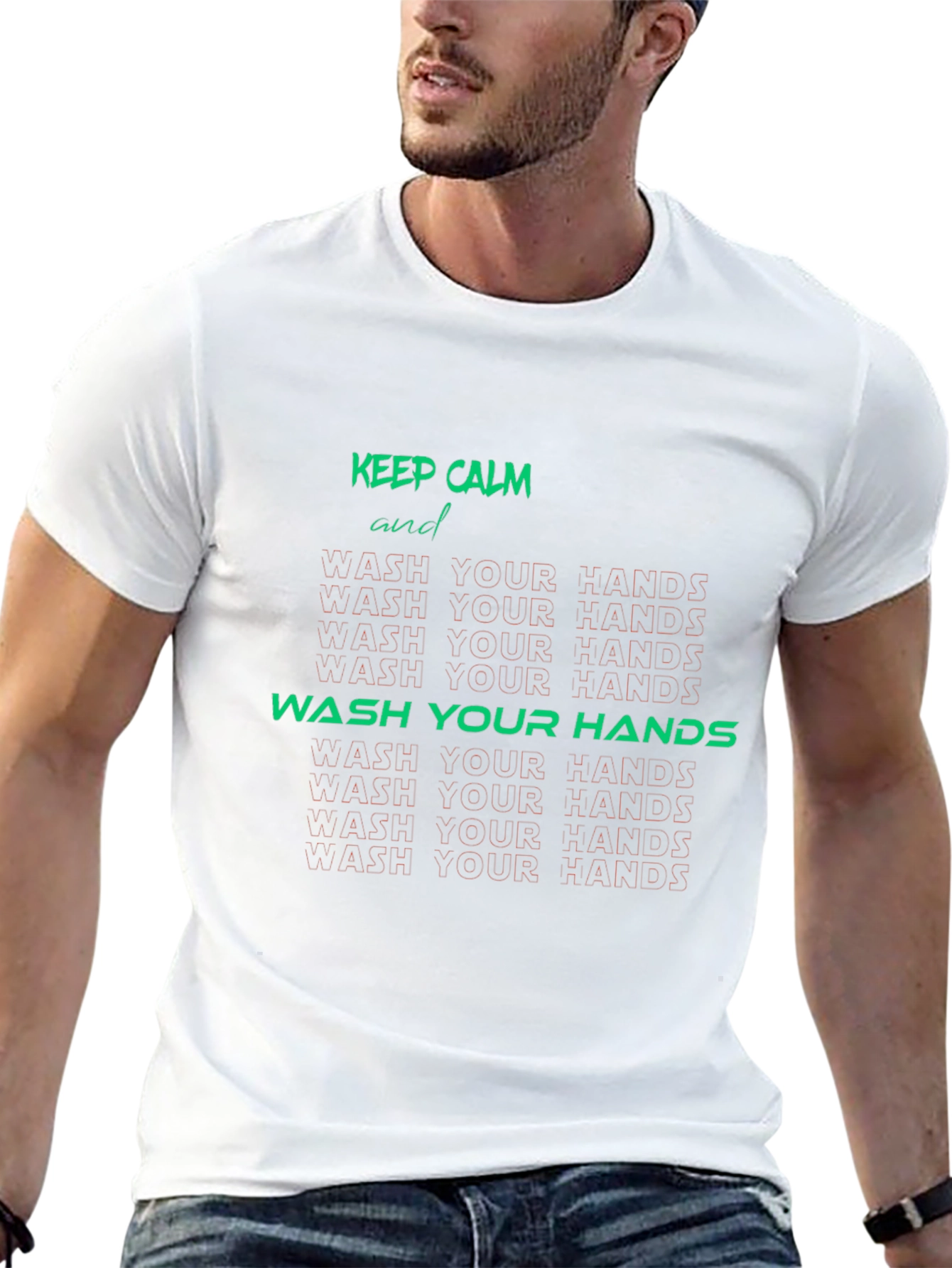 Keep Calm Wash Your Hands Graphic Tee