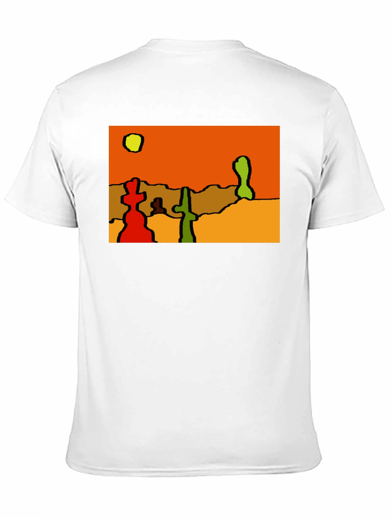 Abstract Desert Scene Black T-Shirt
