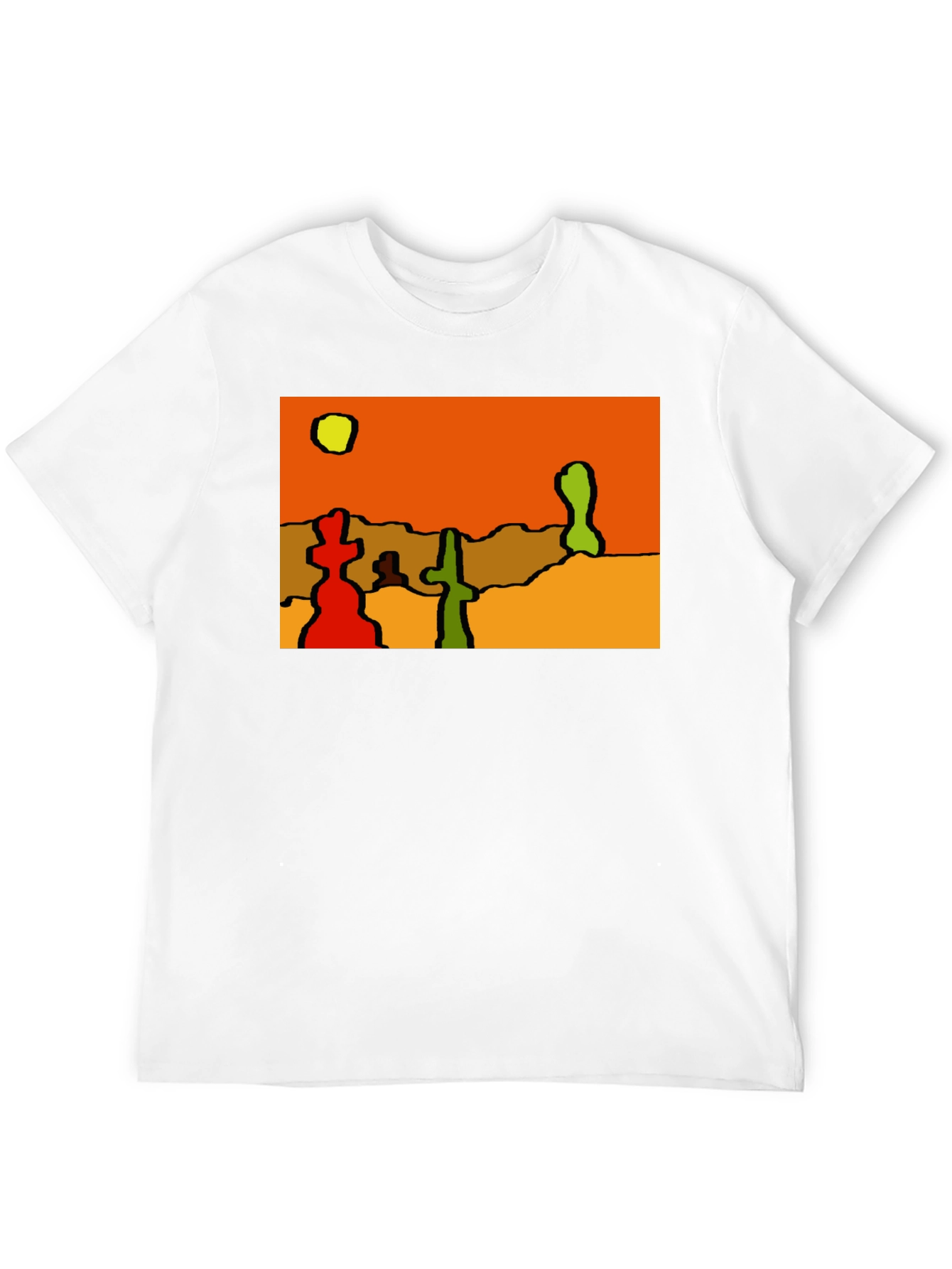 Abstract Desert Scene Black T-Shirt