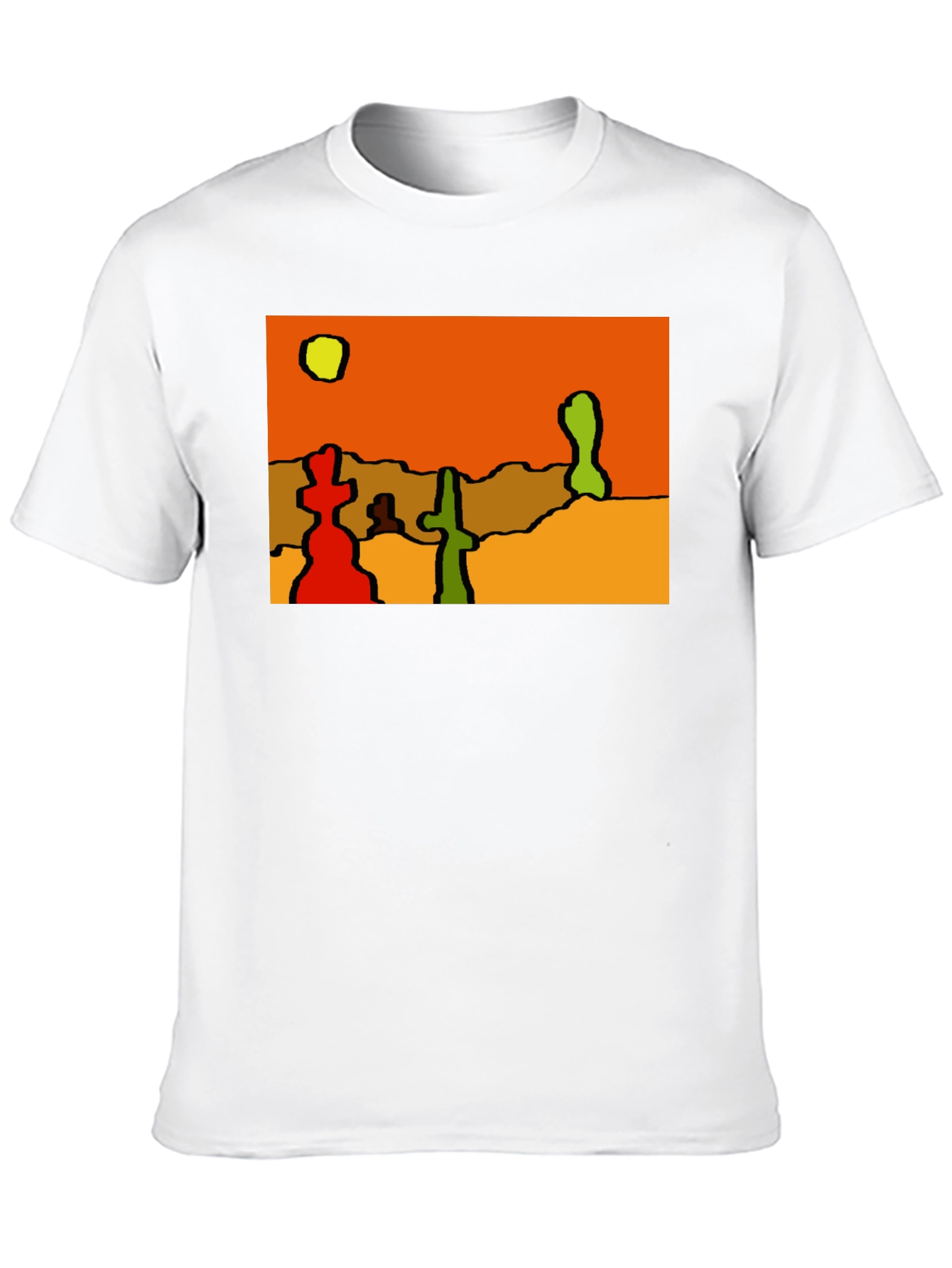 Abstract Desert Scene Black T-Shirt