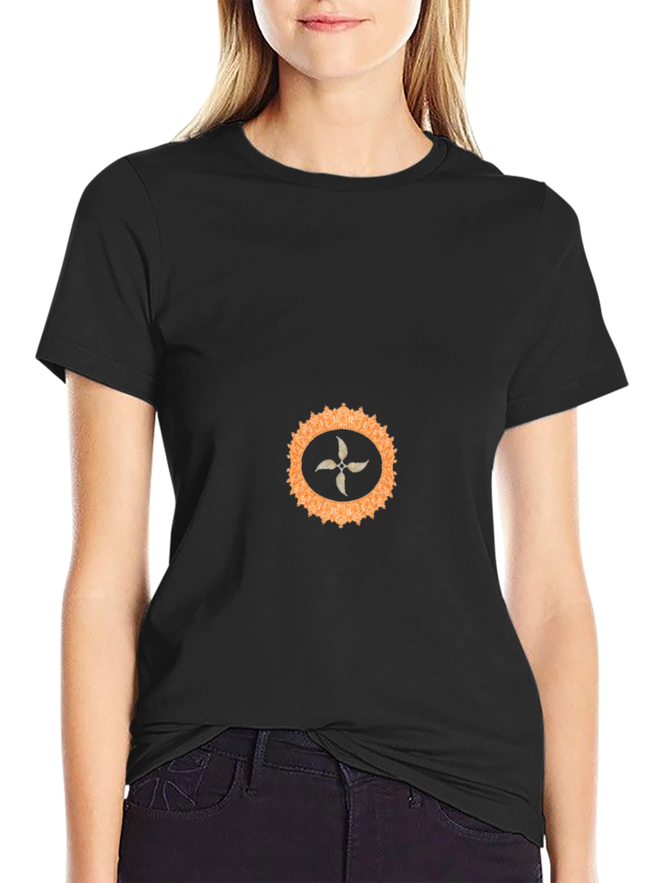 Unique Black T-Shirt with Abstract Graphic Print
