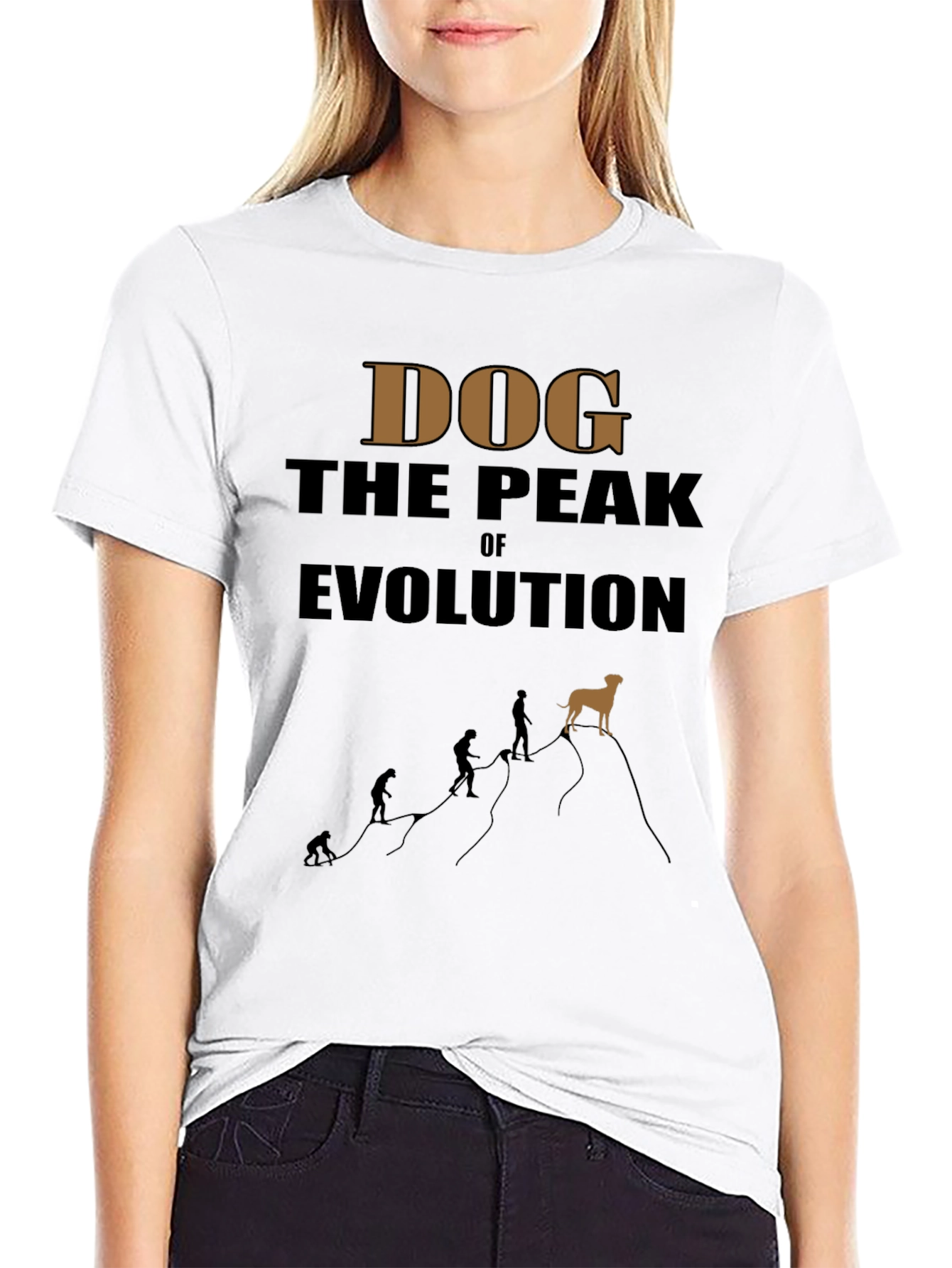 Dog The Peak Of Evolution Graphic Tee