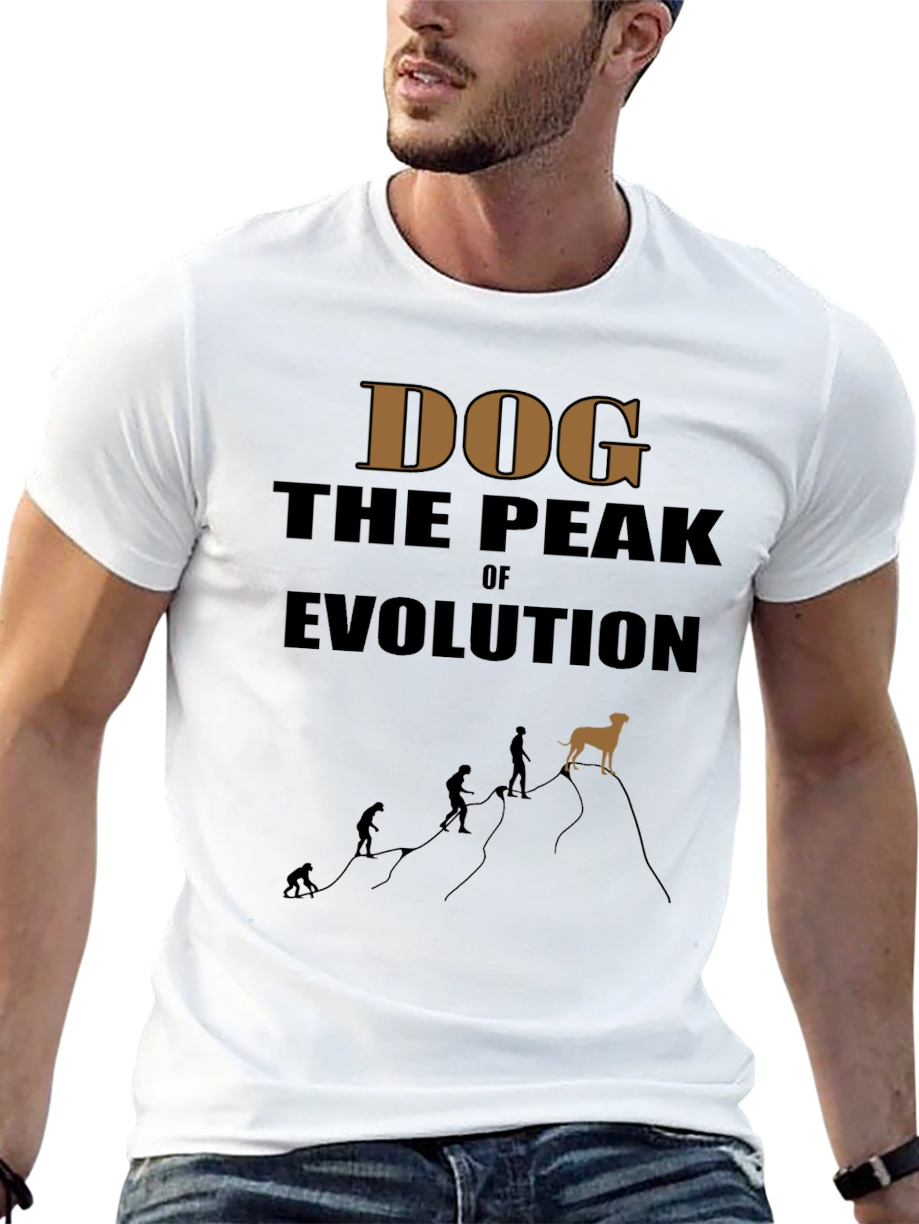 Dog The Peak Of Evolution Graphic Tee