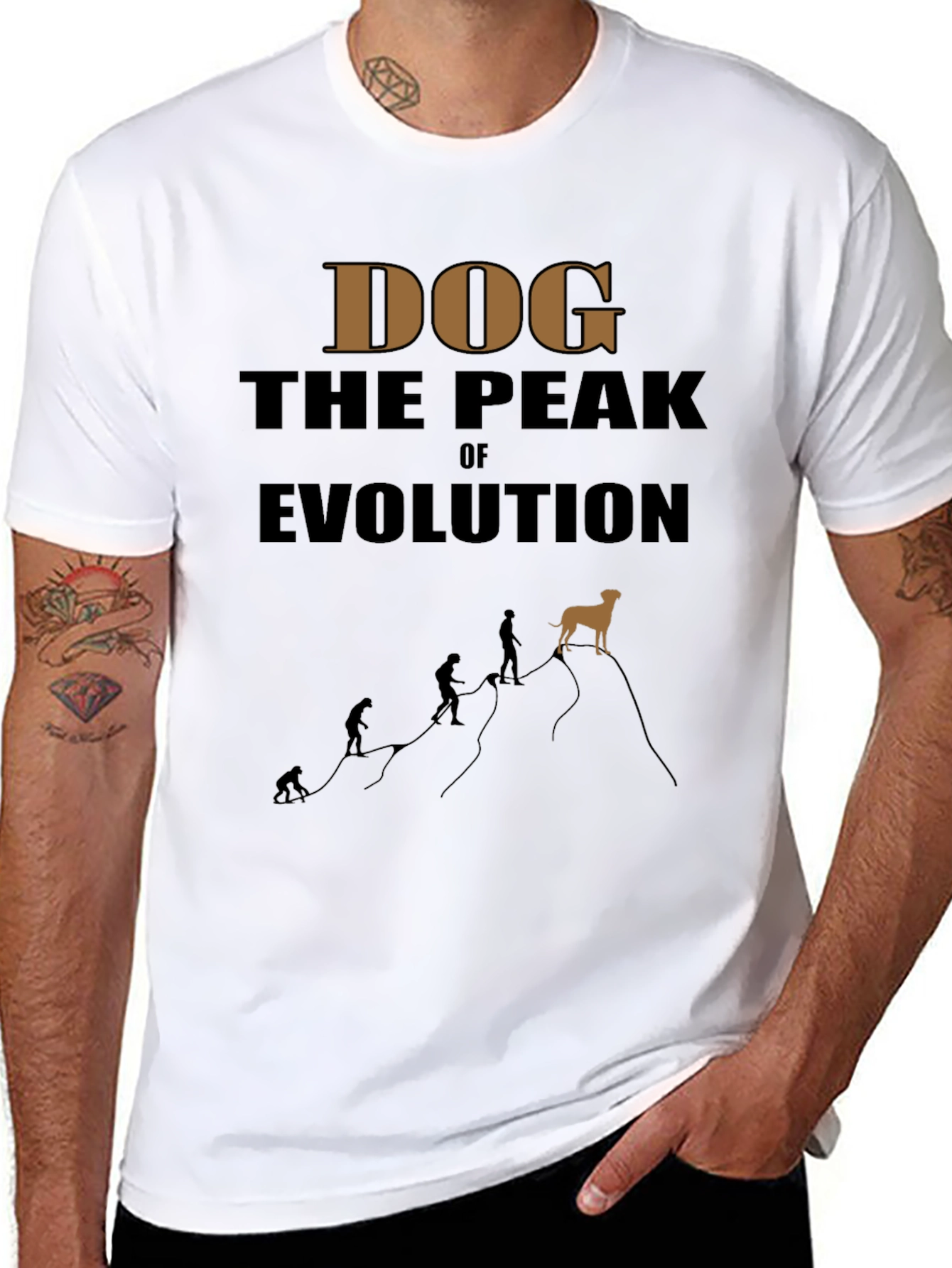 Dog The Peak Of Evolution Graphic Tee