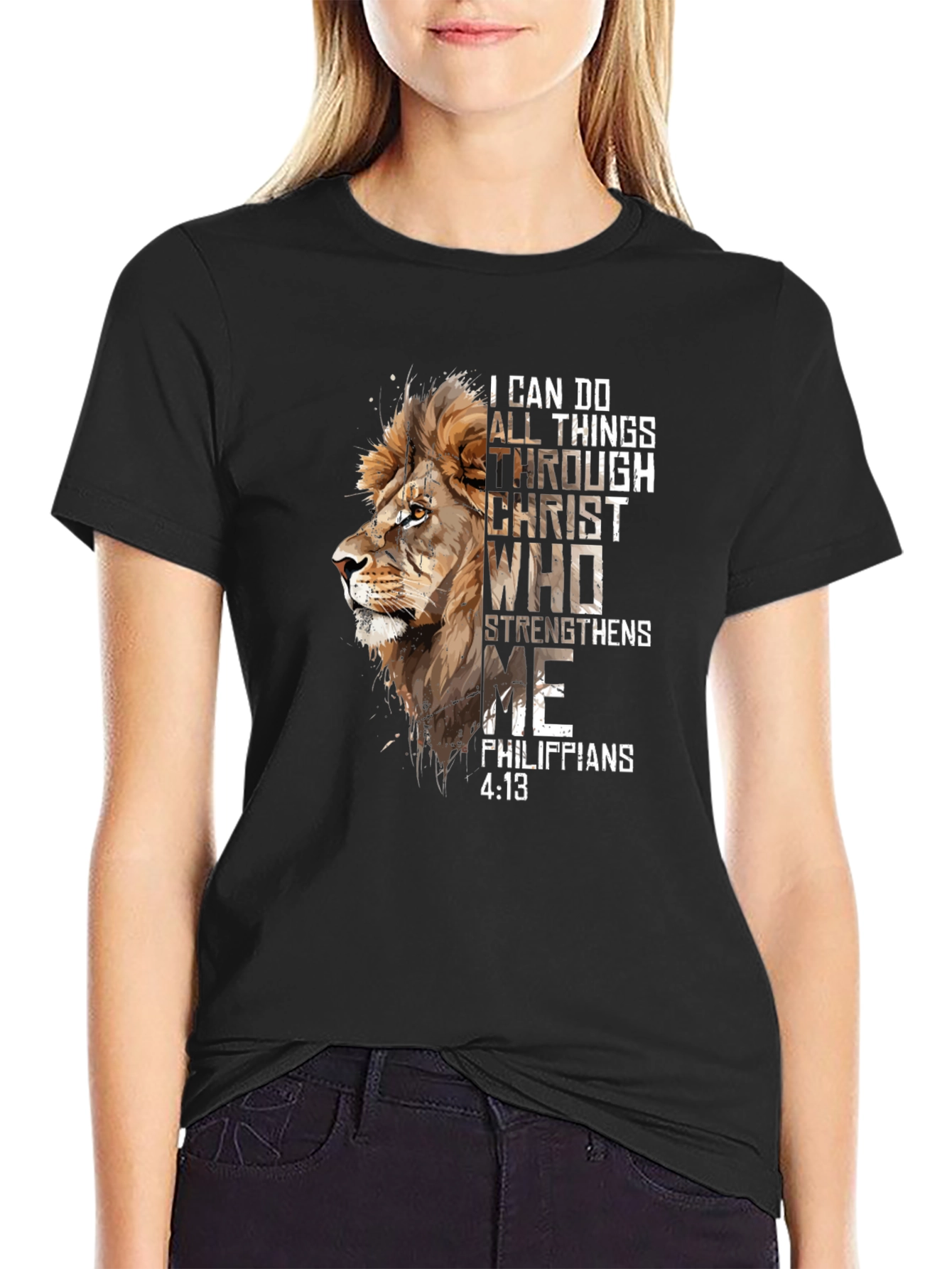 Lion and Scripture Graphic Tee