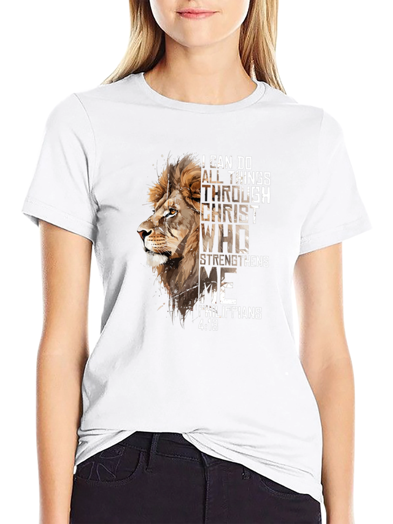 Lion and Scripture Graphic Tee
