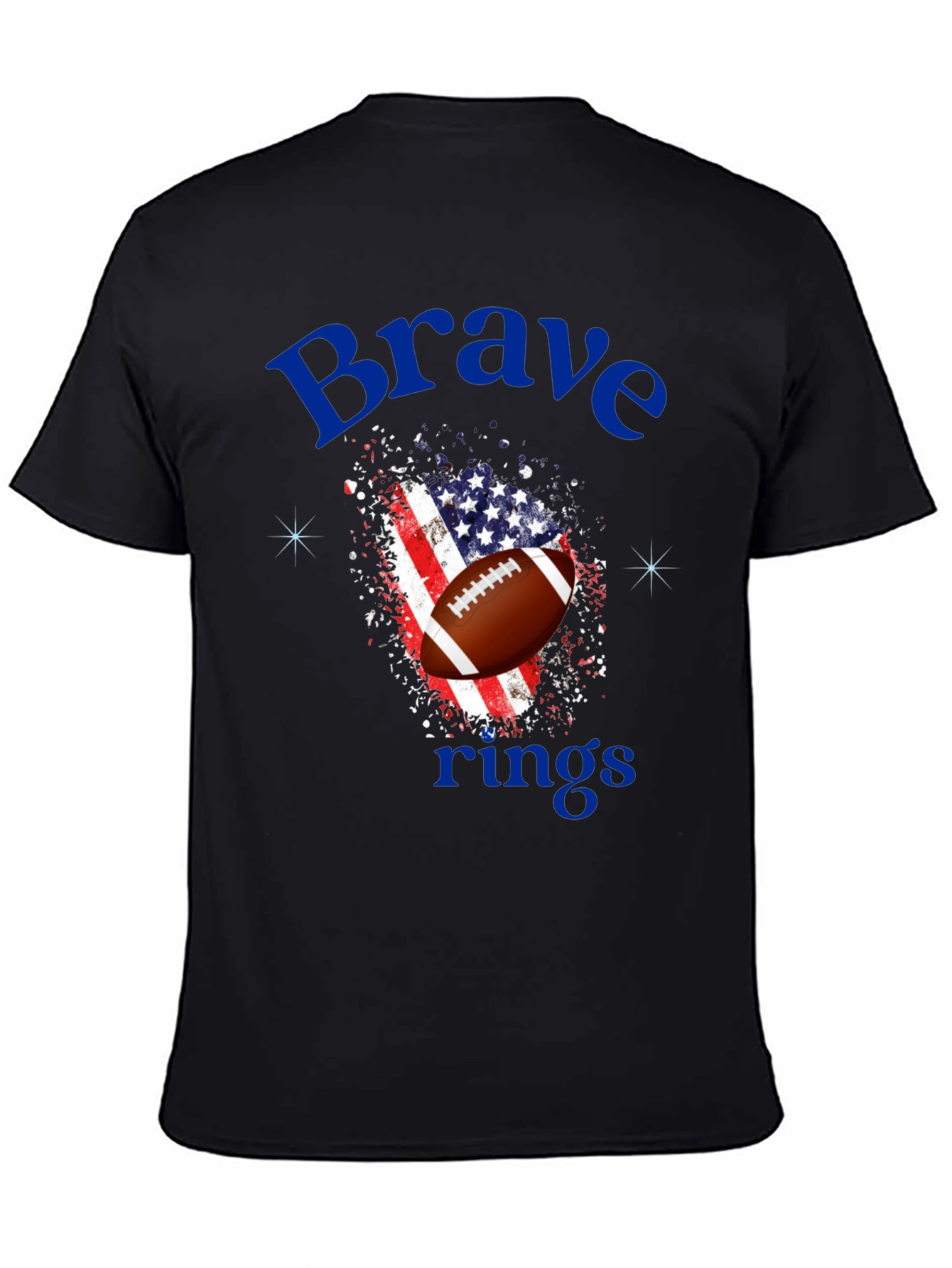 Brave Rings Patriotic Football T-Shirt