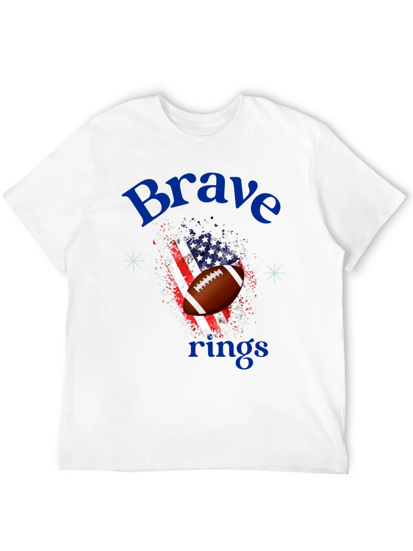 Brave Rings Patriotic Football T-Shirt