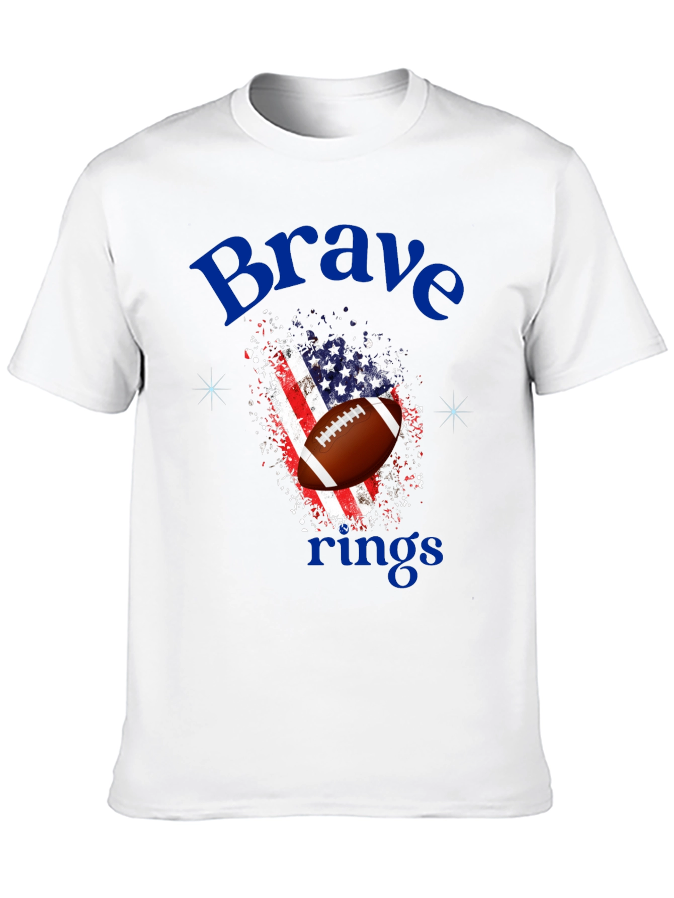 Brave Rings Patriotic Football T-Shirt