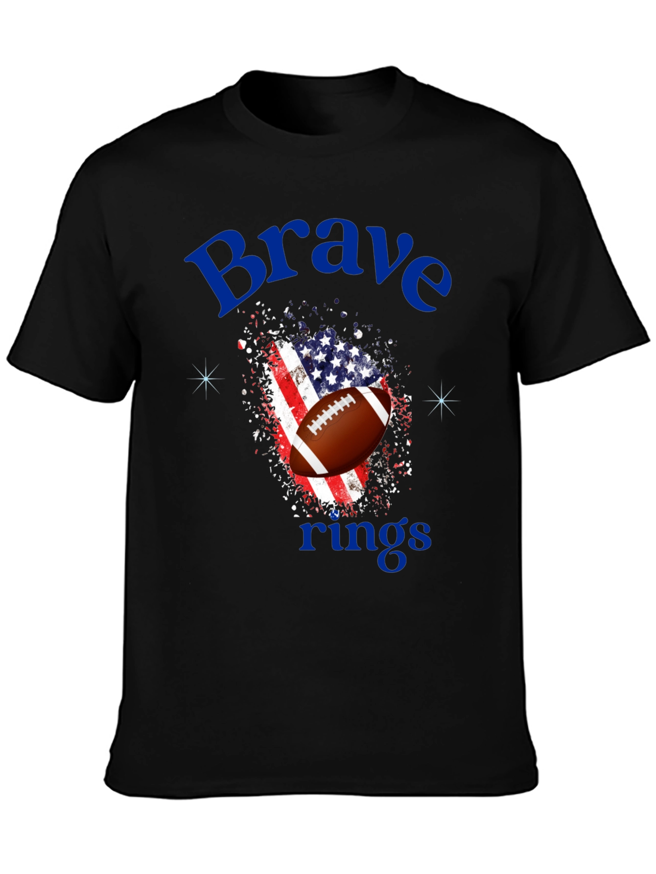 Brave Rings Patriotic Football T-Shirt