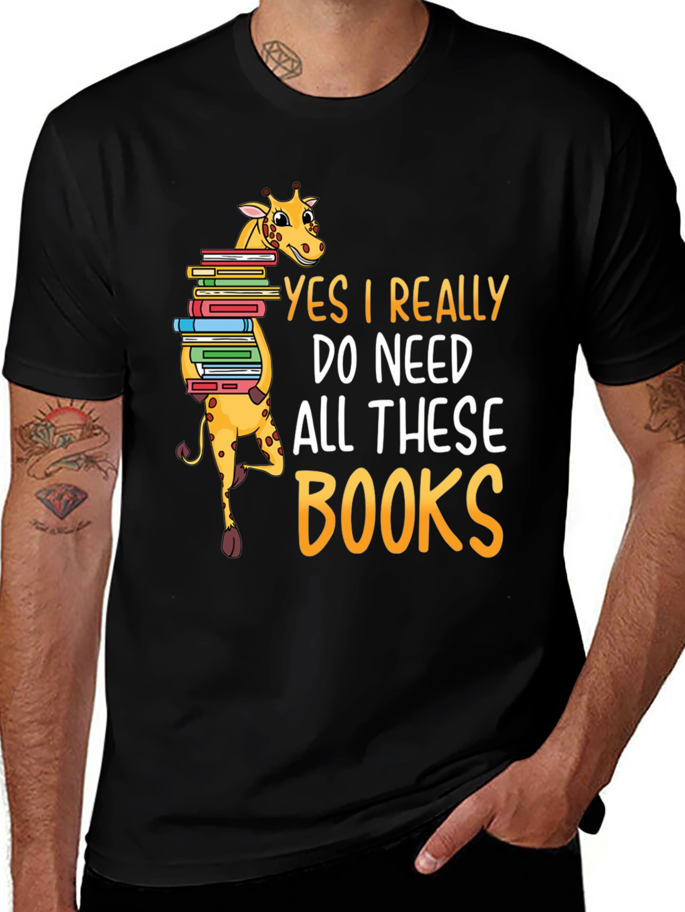 Giraffe Books Lover T-Shirt