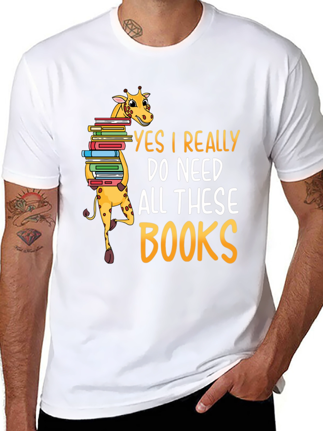 Giraffe Books Lover T-Shirt