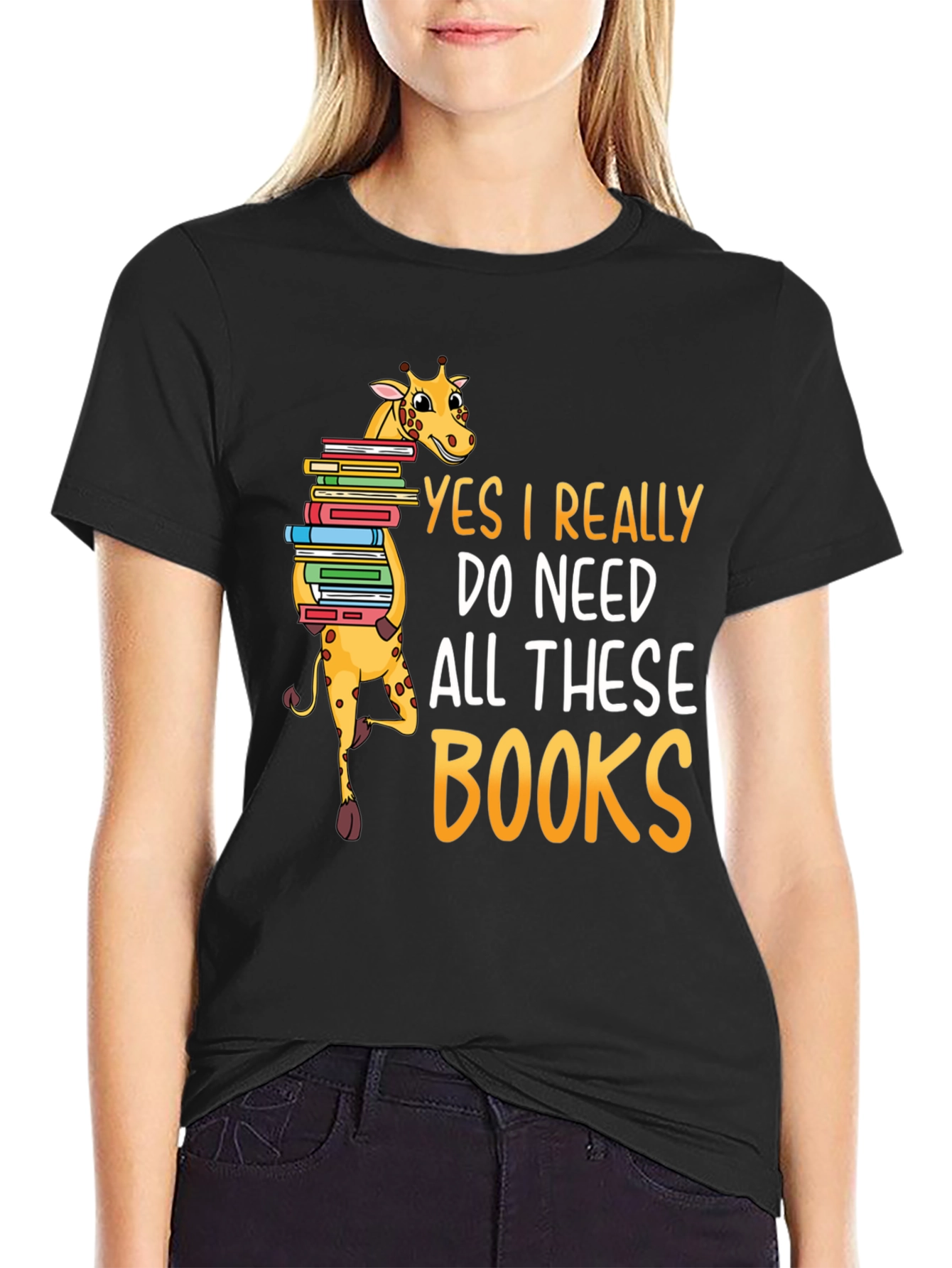 Giraffe Books Lover T-Shirt