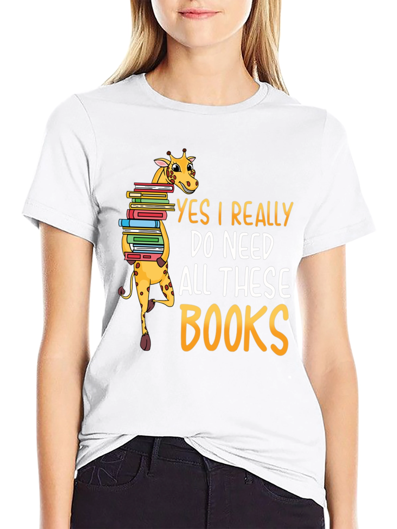 Giraffe Books Lover T-Shirt