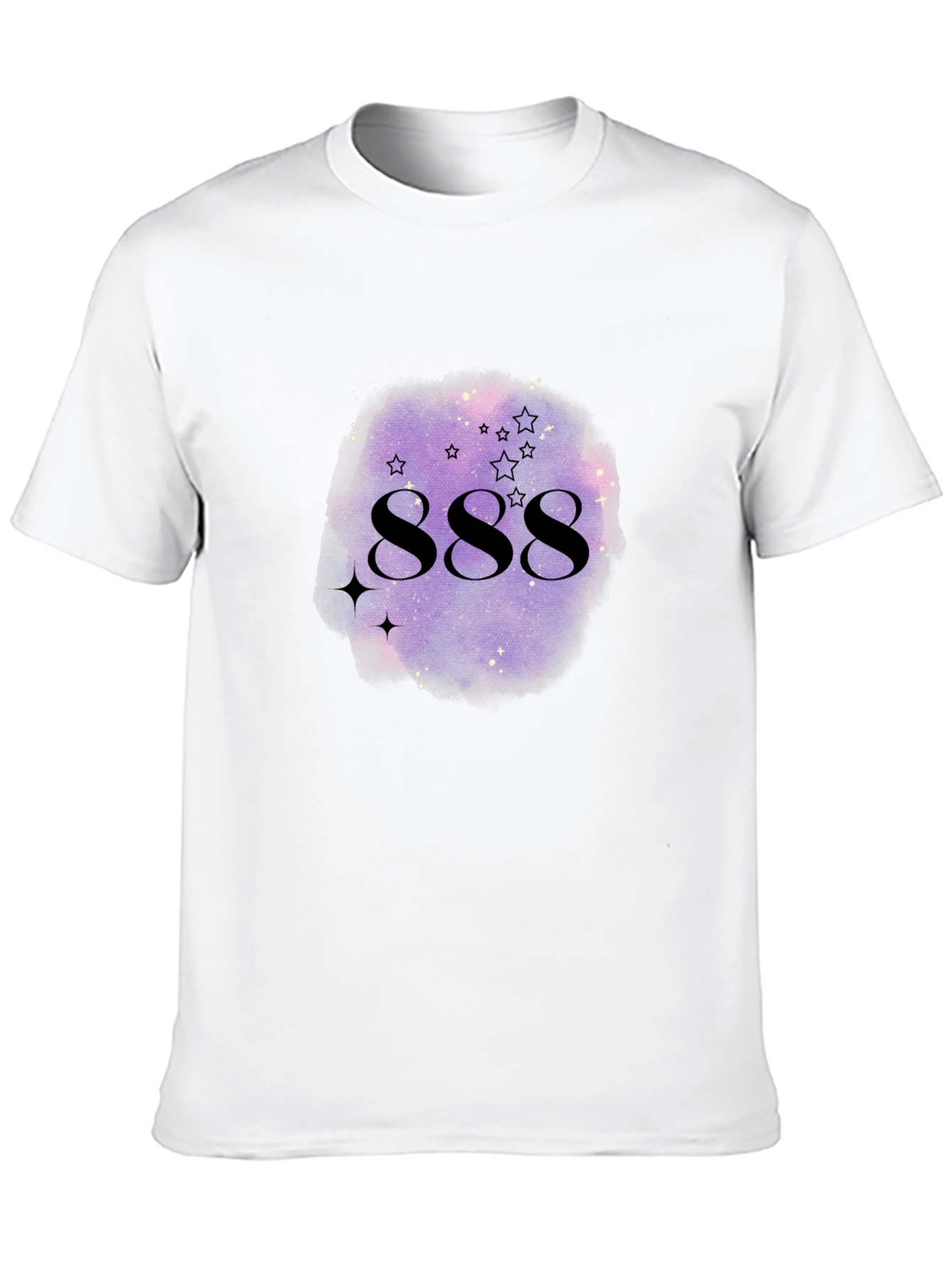 888 Angel Number Galaxy Graphic T-Shirt