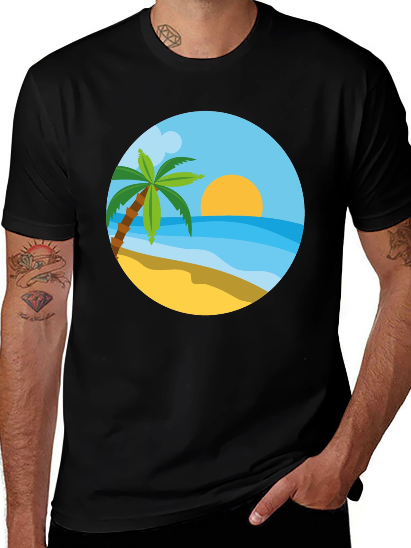 Tropical Beach T-Shirt - Summer Vacation Style