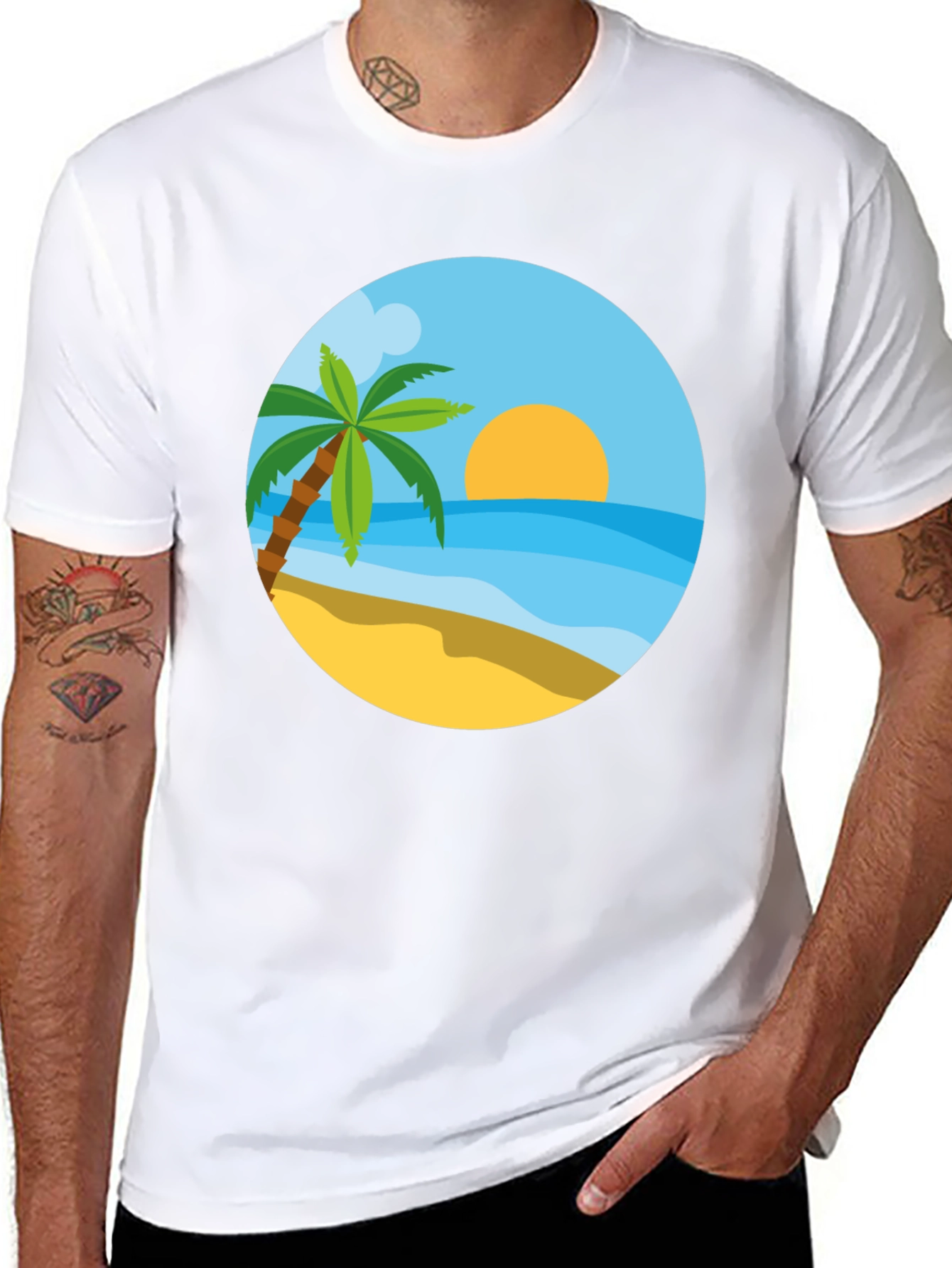 Tropical Beach T-Shirt - Summer Vacation Style