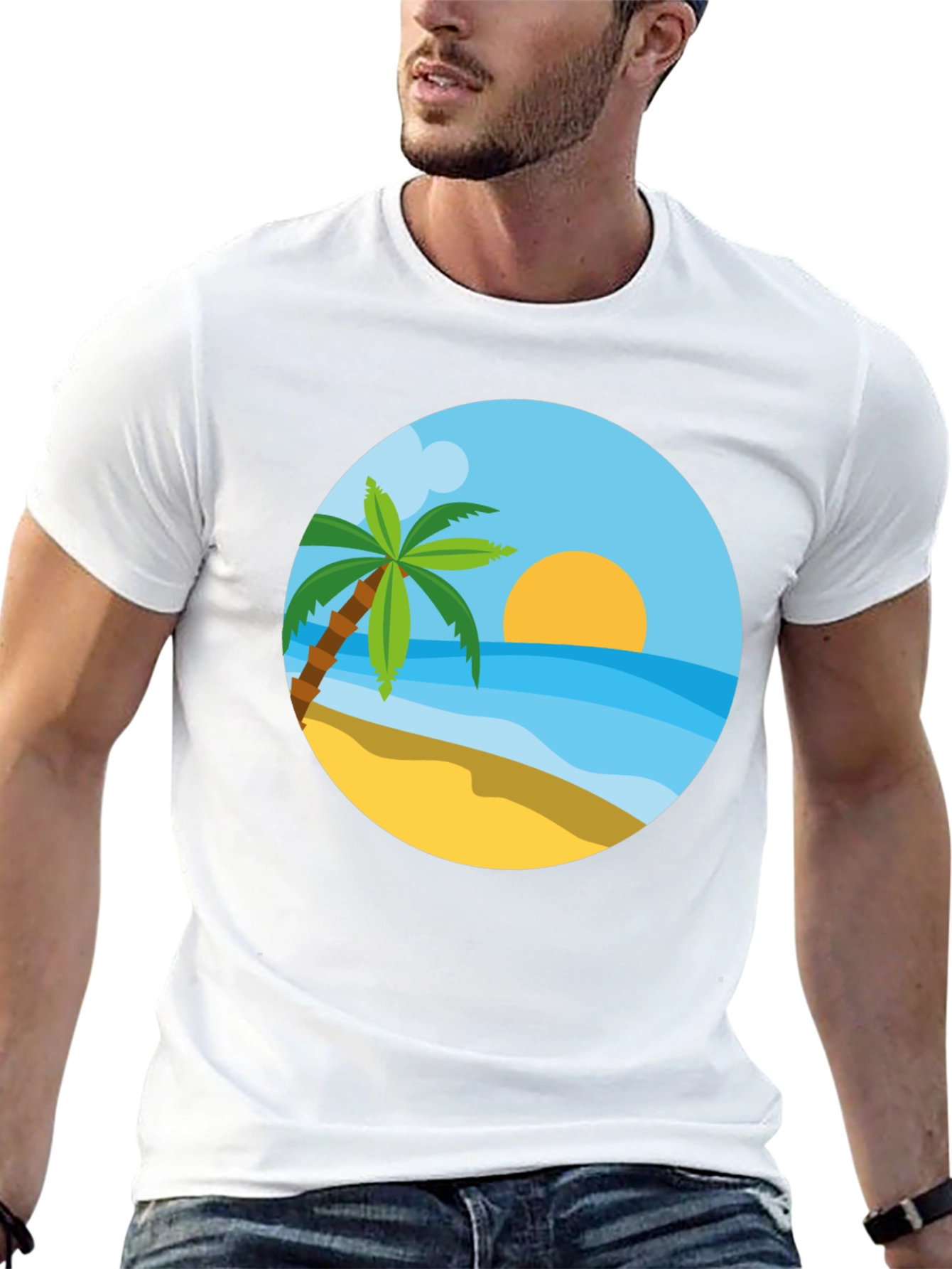 Tropical Beach T-Shirt - Summer Vacation Style
