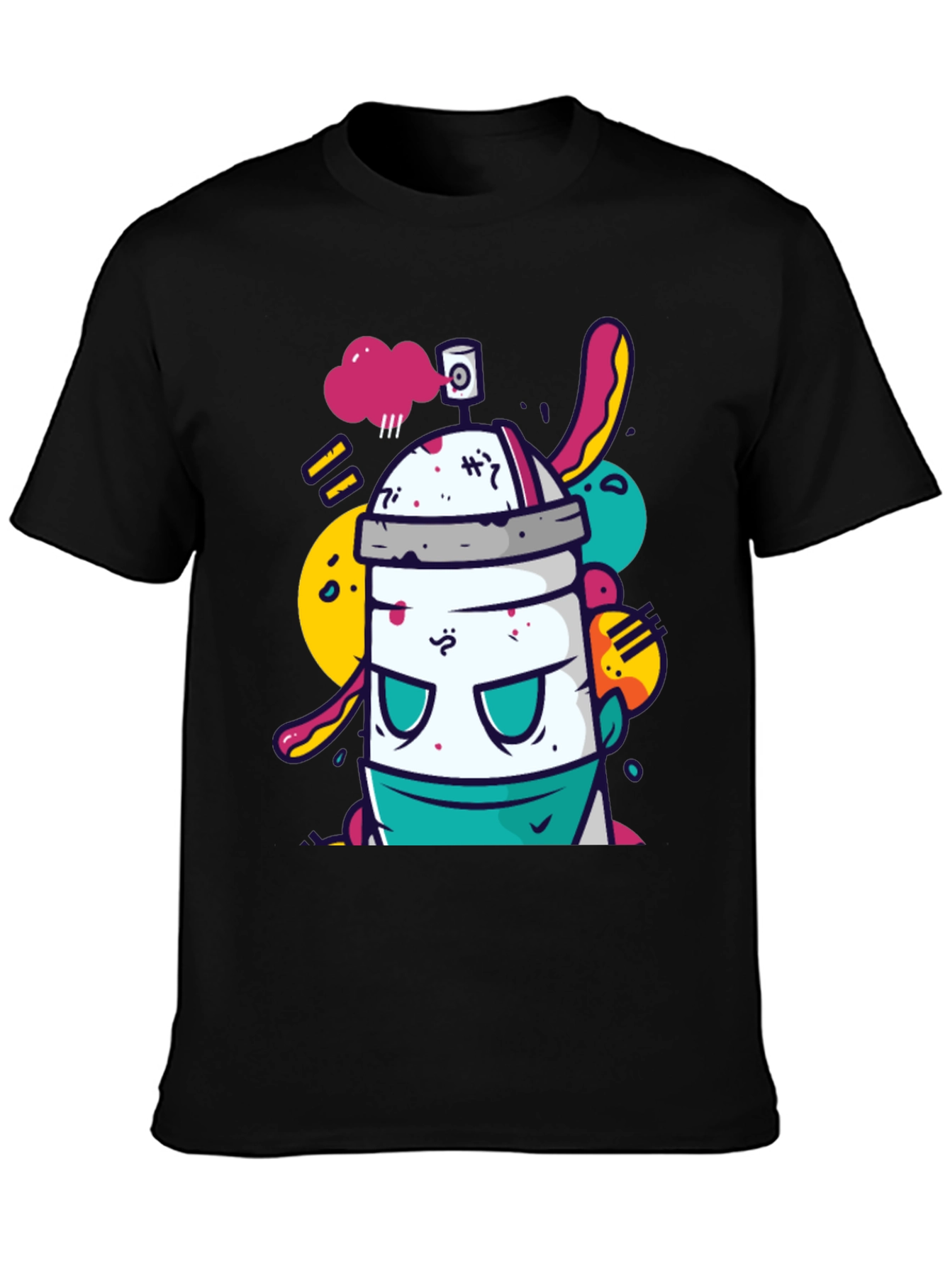 Funky Spray Can Graphic T-Shirt