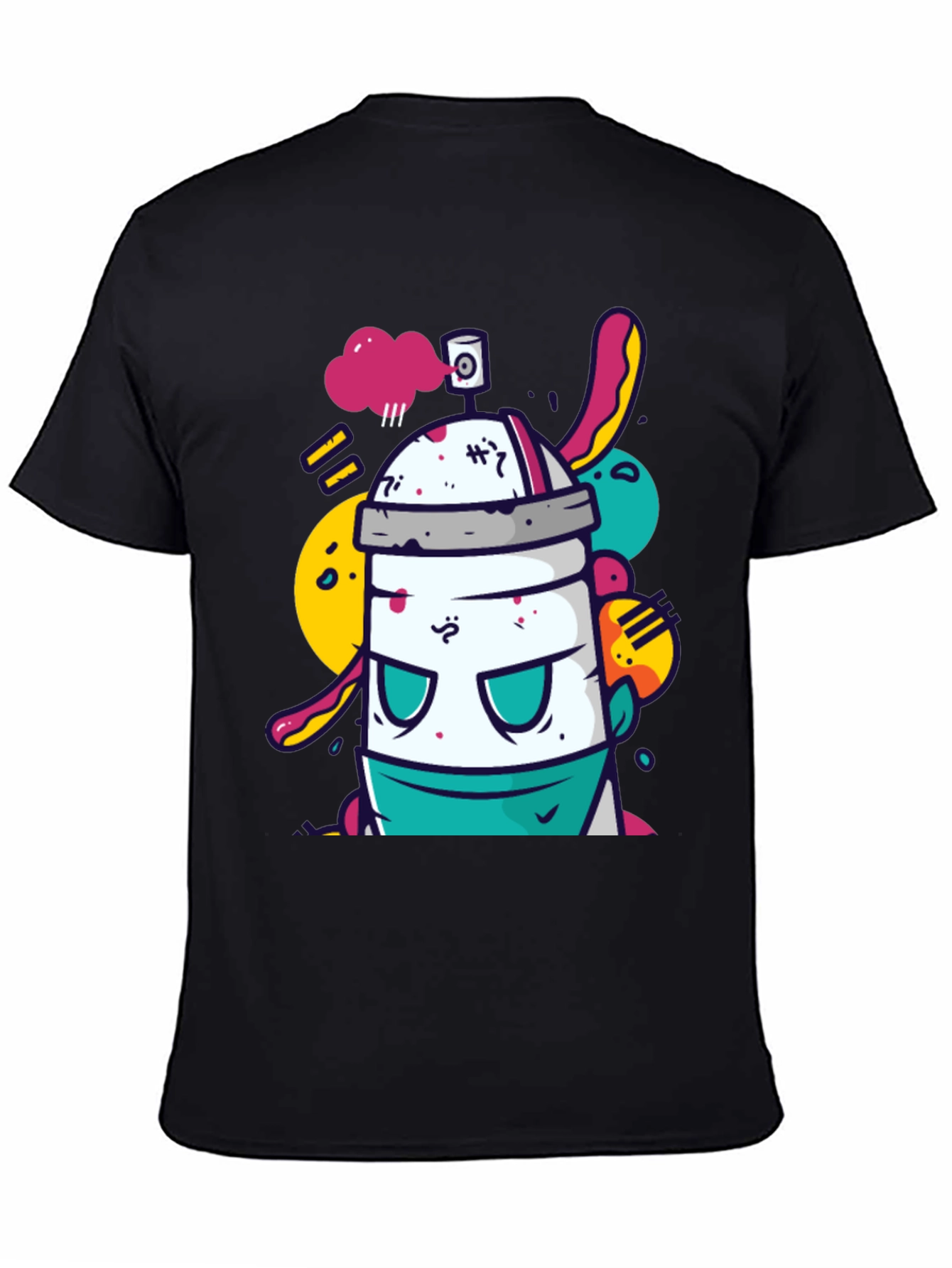 Funky Spray Can Graphic T-Shirt
