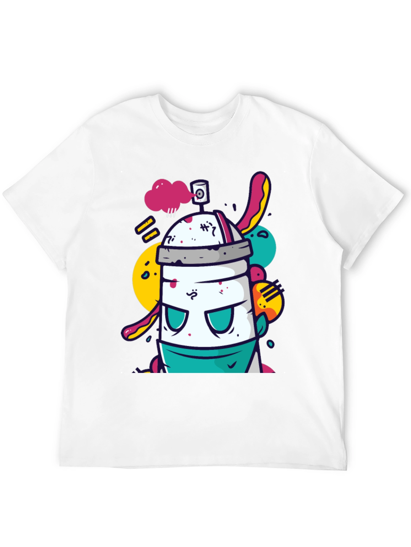 Funky Spray Can Graphic T-Shirt