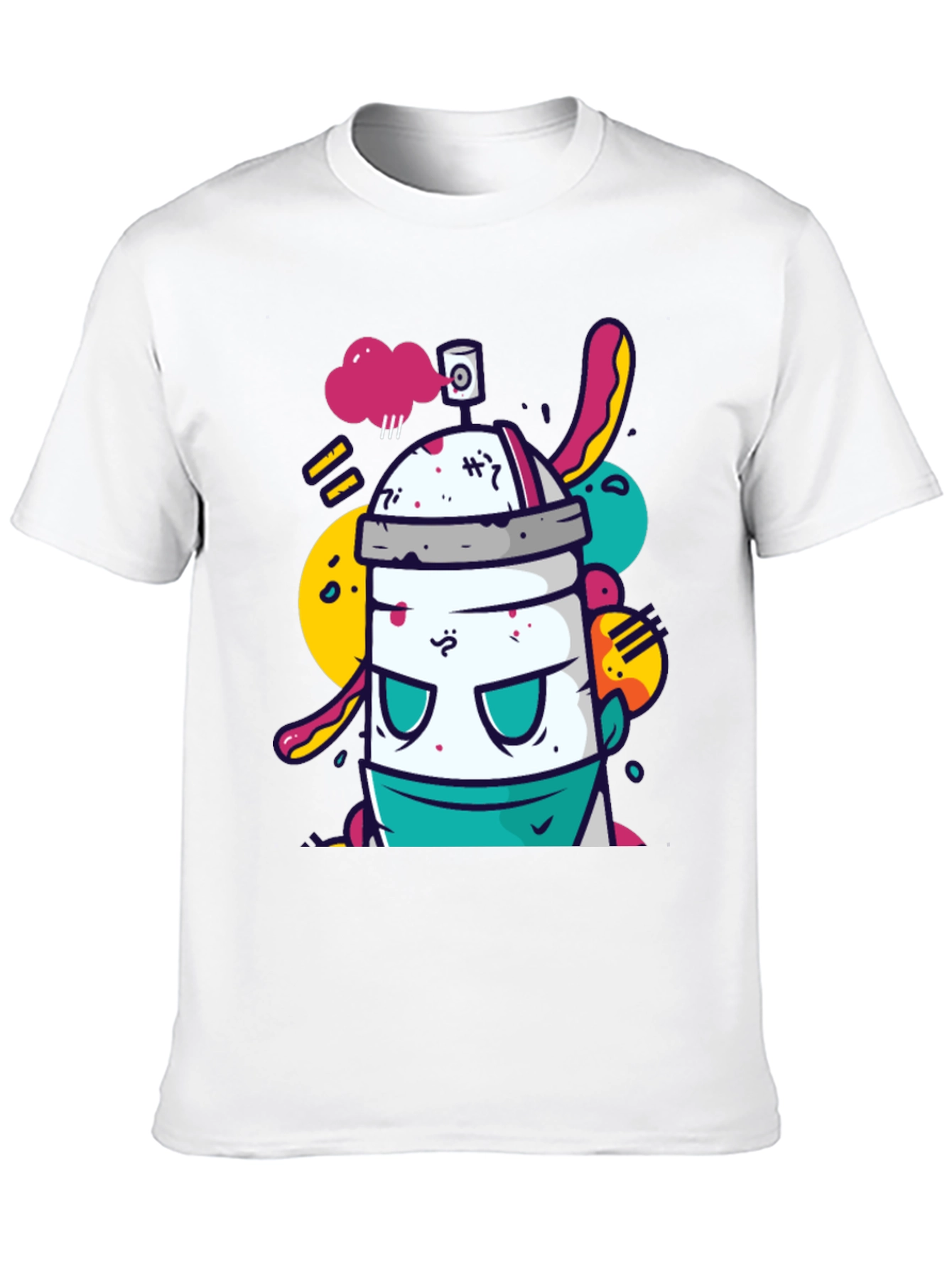 Funky Spray Can Graphic T-Shirt