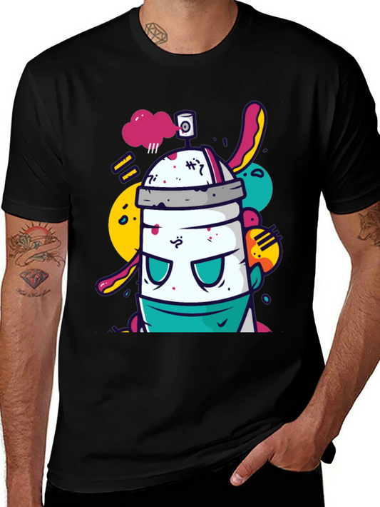 Funky Spray Can Graphic T-Shirt