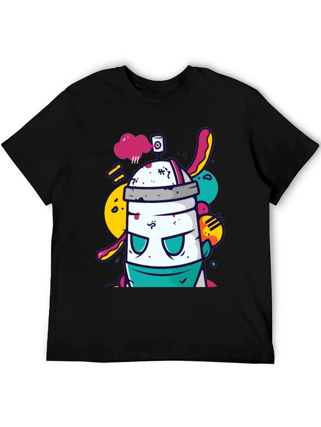Funky Spray Can Graphic T-Shirt
