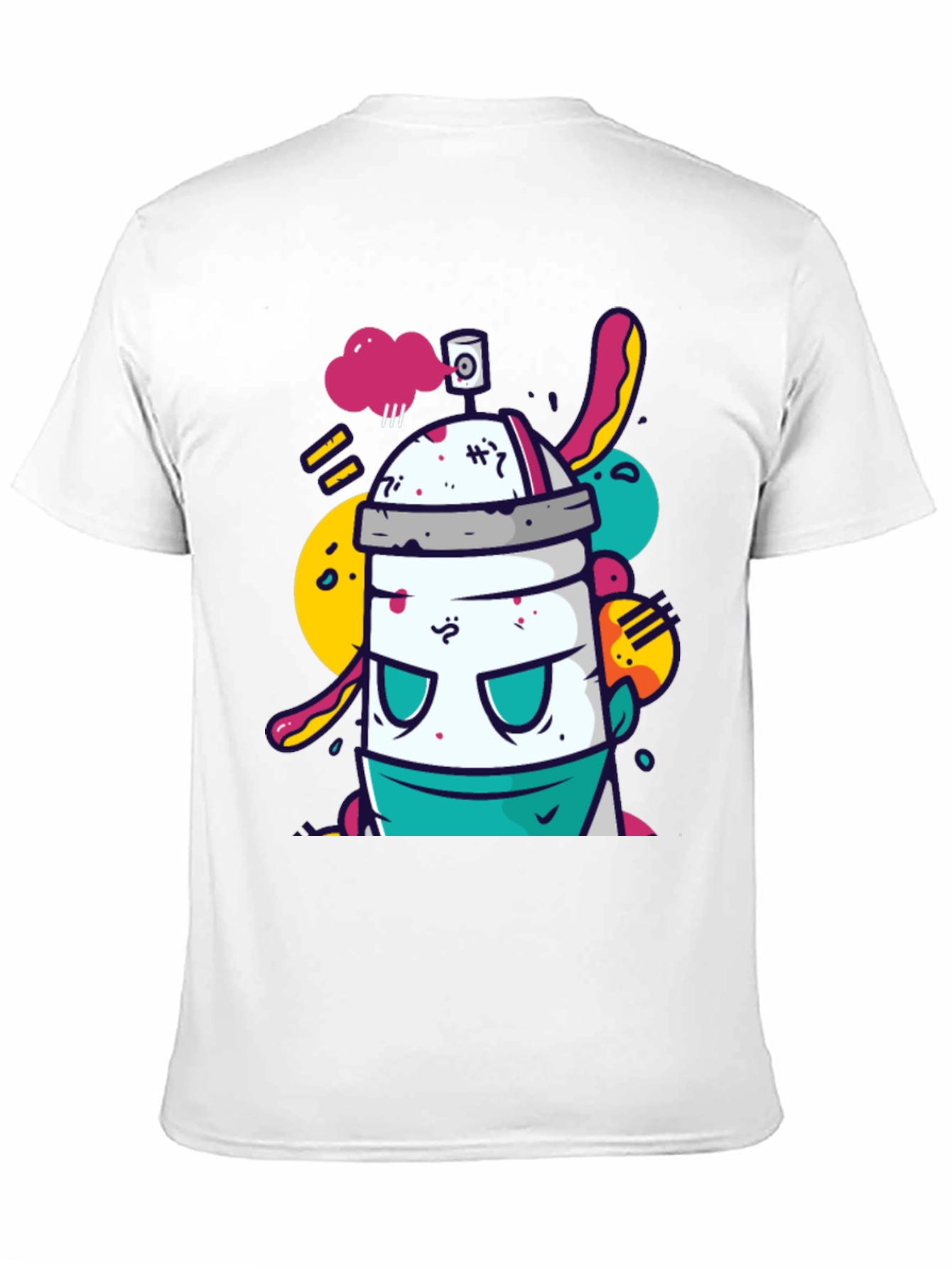Funky Spray Can Graphic T-Shirt