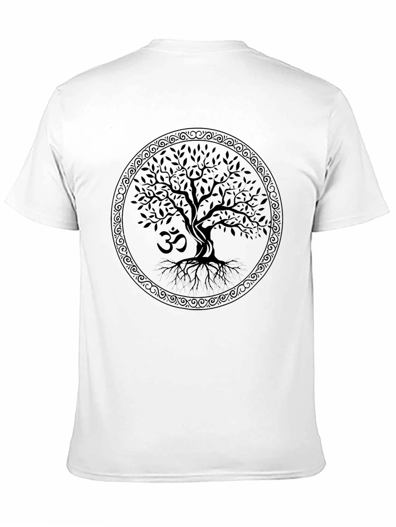 Tree of Life Om Symbol Black T-Shirt