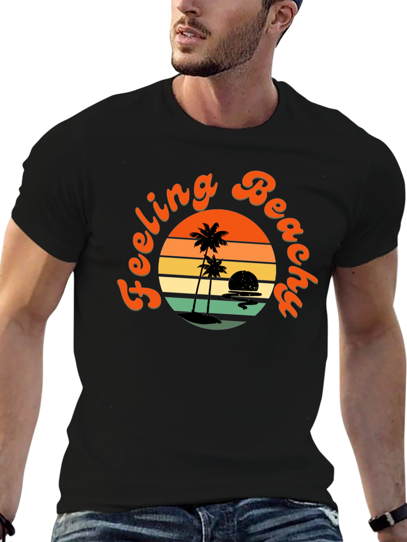 Feeling Beachy Black Graphic Tee