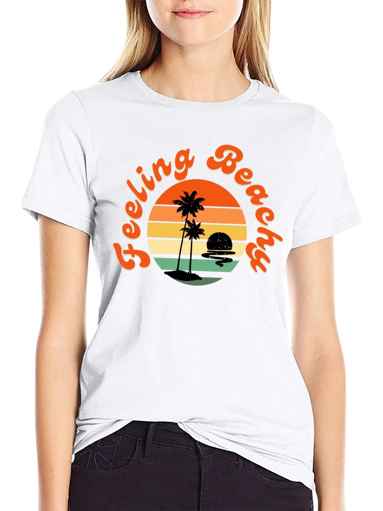 Feeling Beachy Black Graphic Tee
