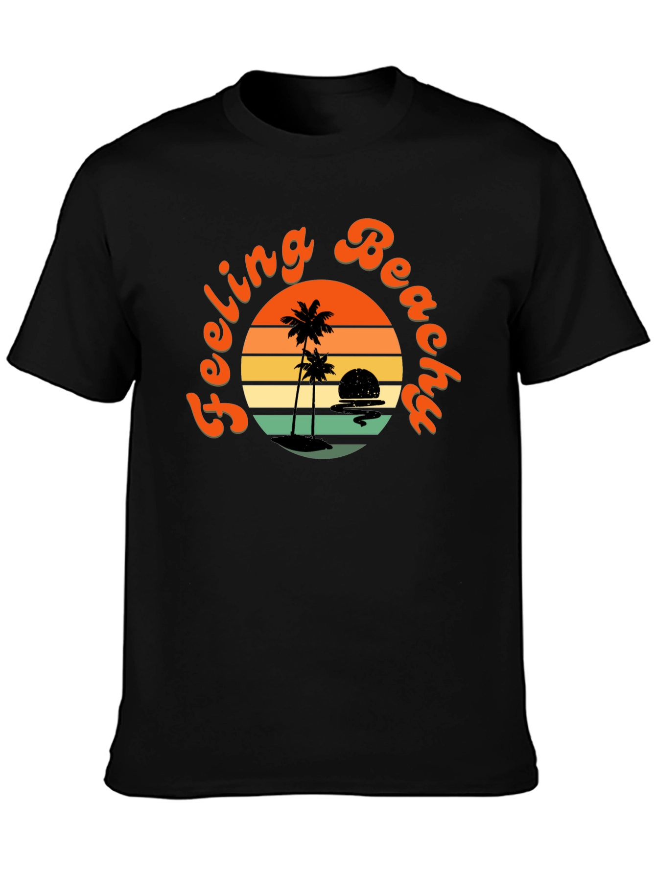 Feeling Beachy Black Graphic Tee
